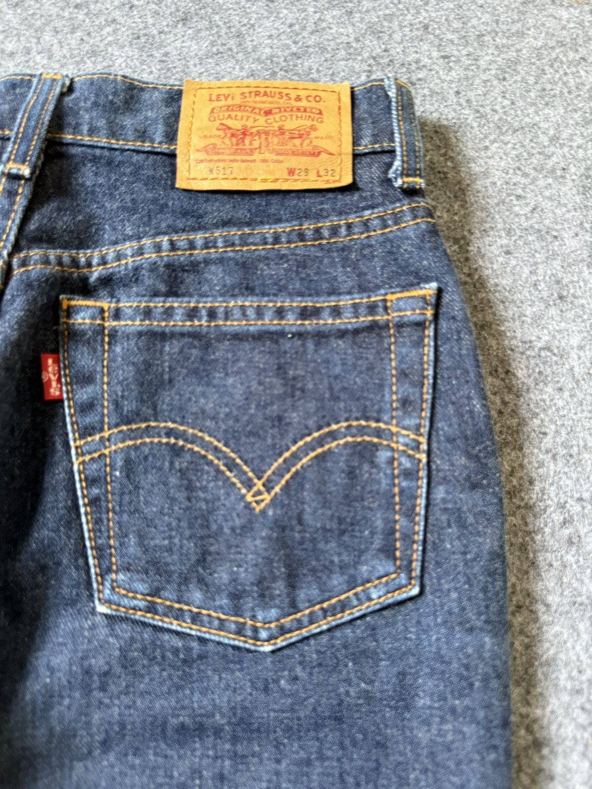 Levi's × Vintage Vintage Levis 517 Indigo Raw Flare Bootcut Jeans Size US 27 - 14 Thumbnail