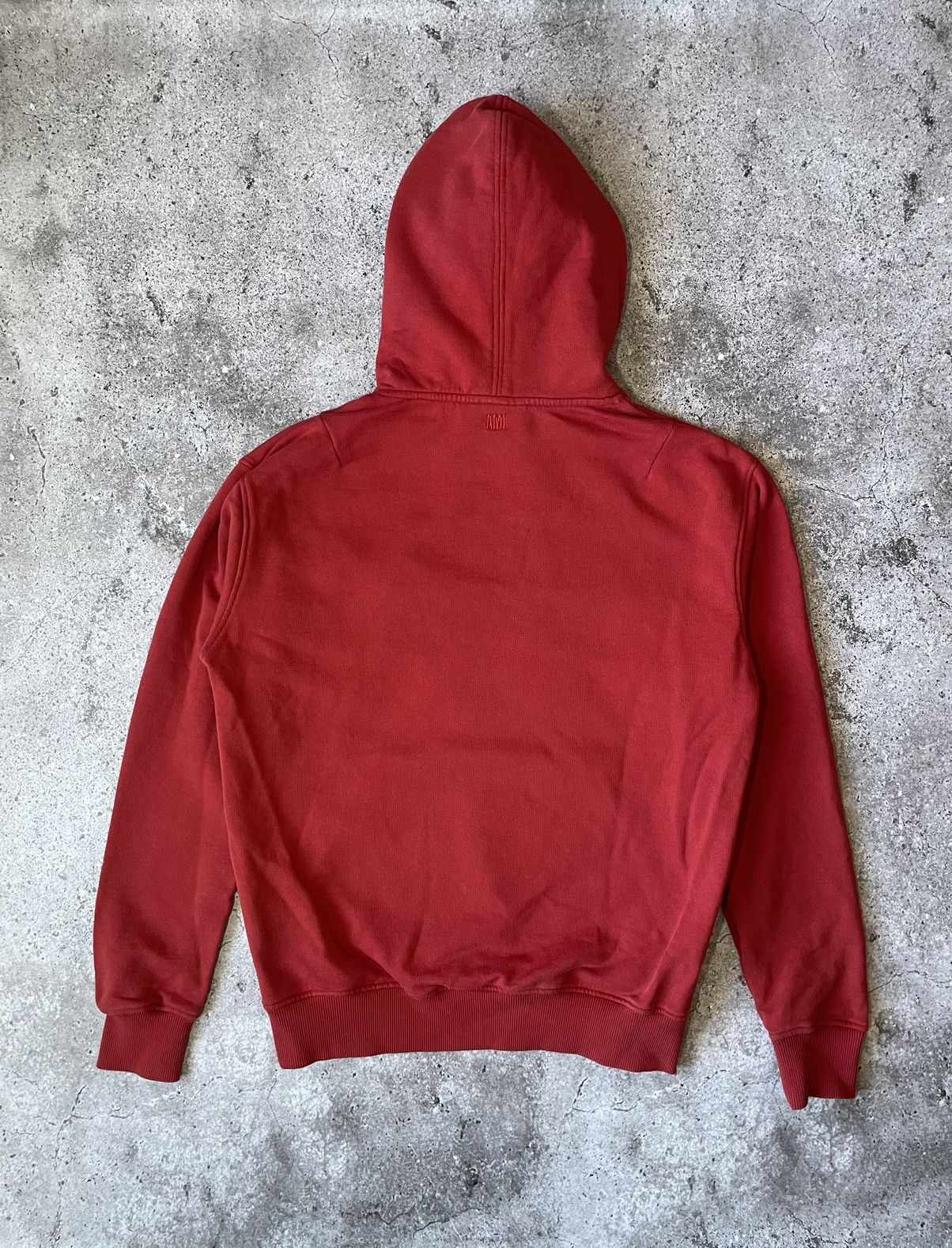 AMI 🔥 AMI Paris Red Hoodie "Ami!" Logo Embroidered Size US M / EU 48-50 / 2 - 5 Thumbnail