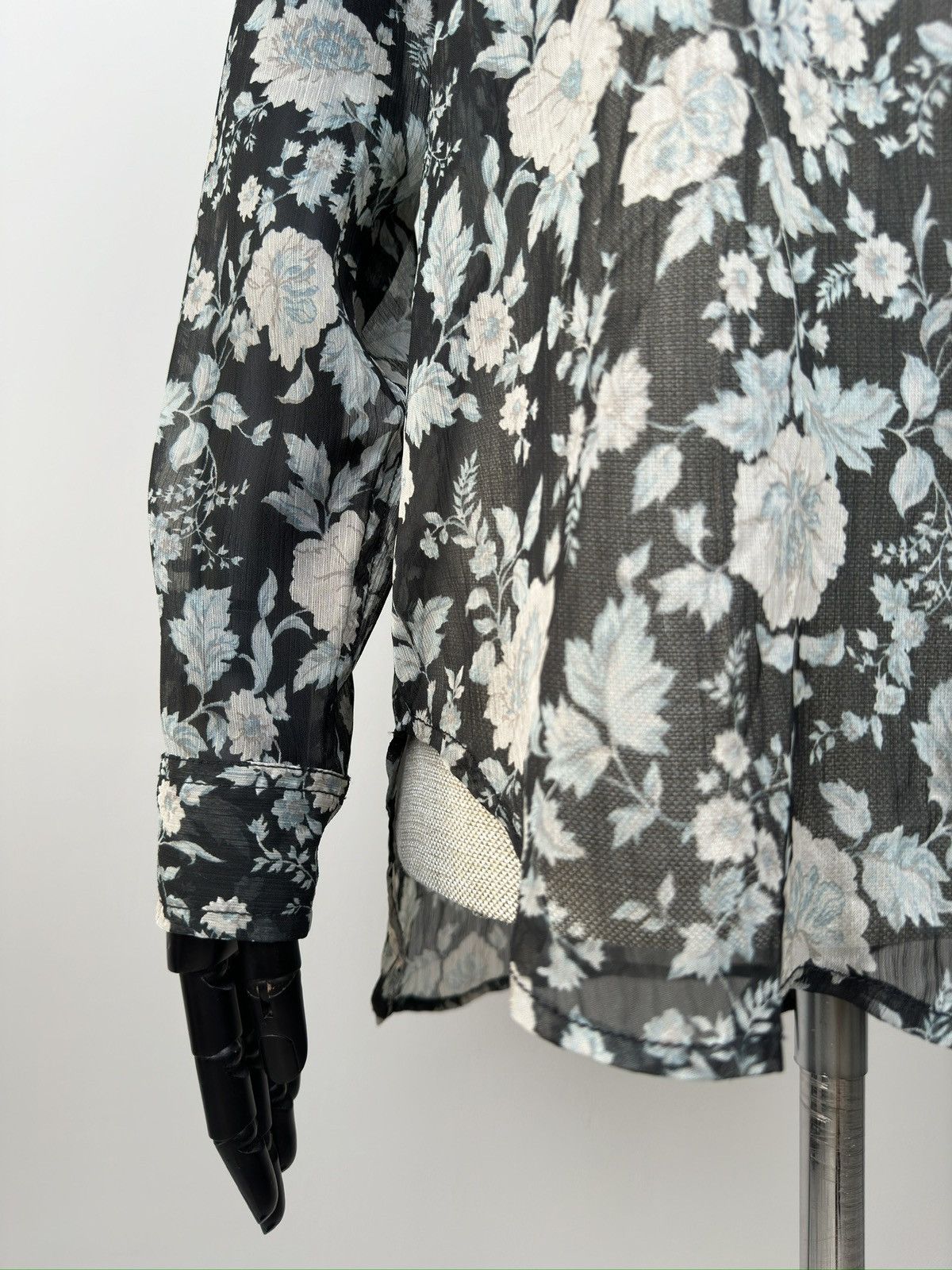 Denim & Supply Ralph Lauren DENIM & SUPPLY RALPH LAUREN Blouse Floral Sheer Crepe Shirt Size M / US 6-8 / IT 42-44 - 7 Thumbnail