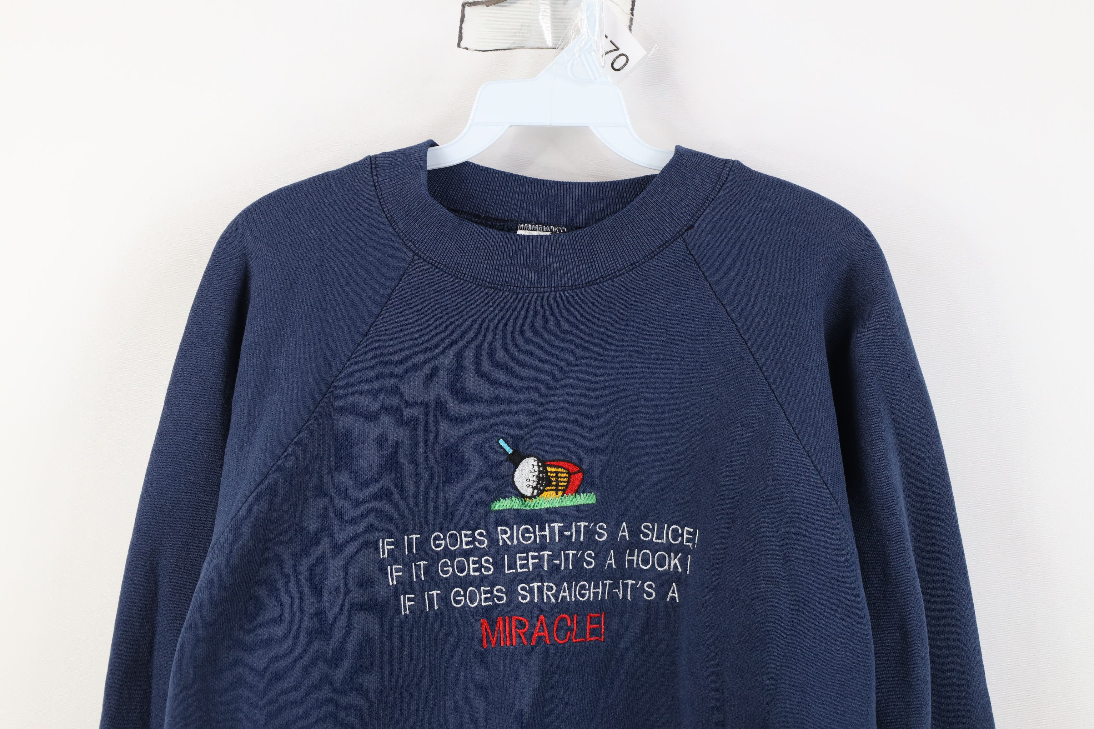 Vintage Vintage 90s Funny Golfing Golf Miracle Crewneck Sweatshirt Size US XL / EU 56 / 4 - 2 Thumbnail