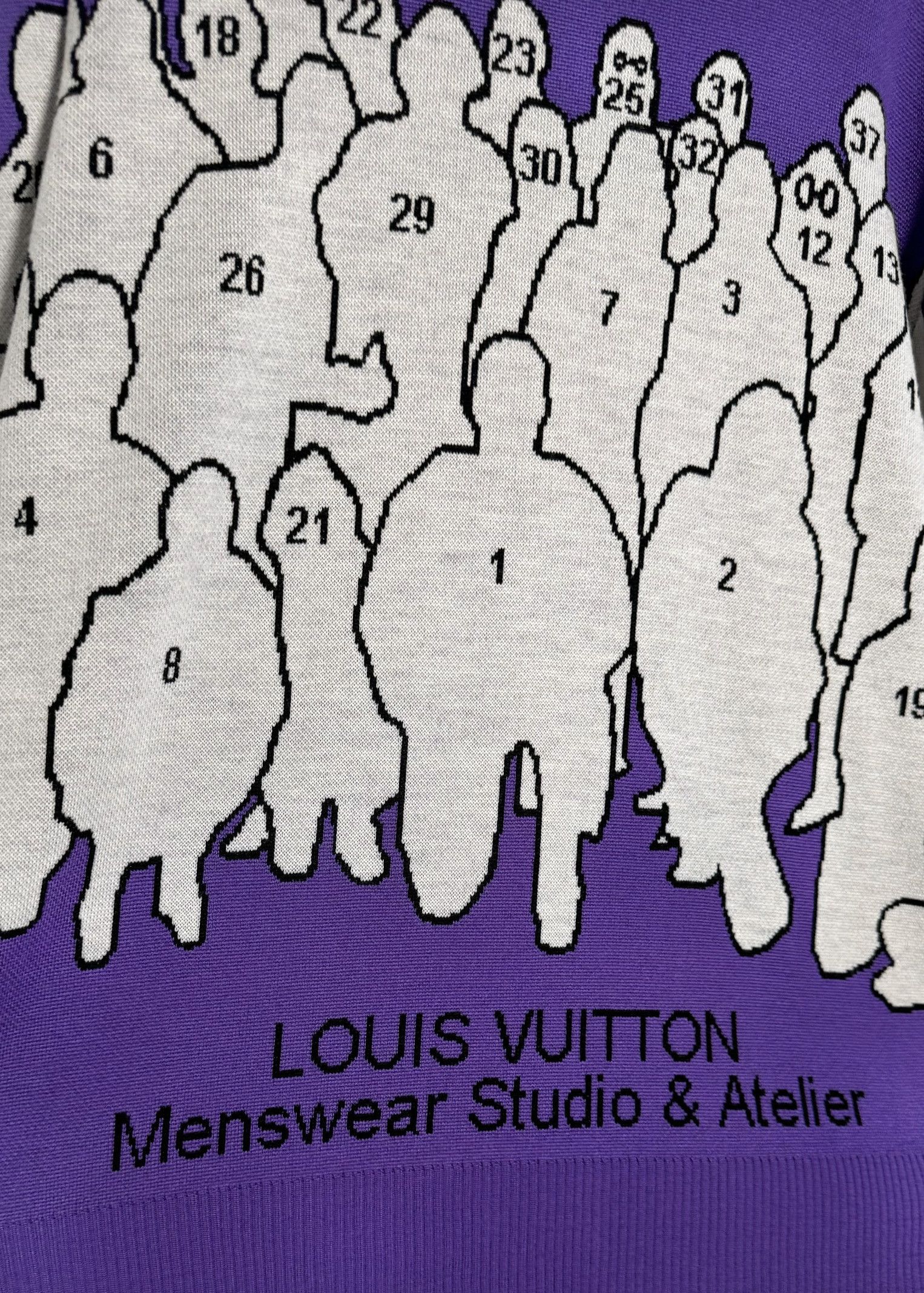 Louis Vuitton Louis Vuitton SS20 Studio Jacquard Purple Wool Sweater Size US XL / EU 56 / 4 - 4 Thumbnail