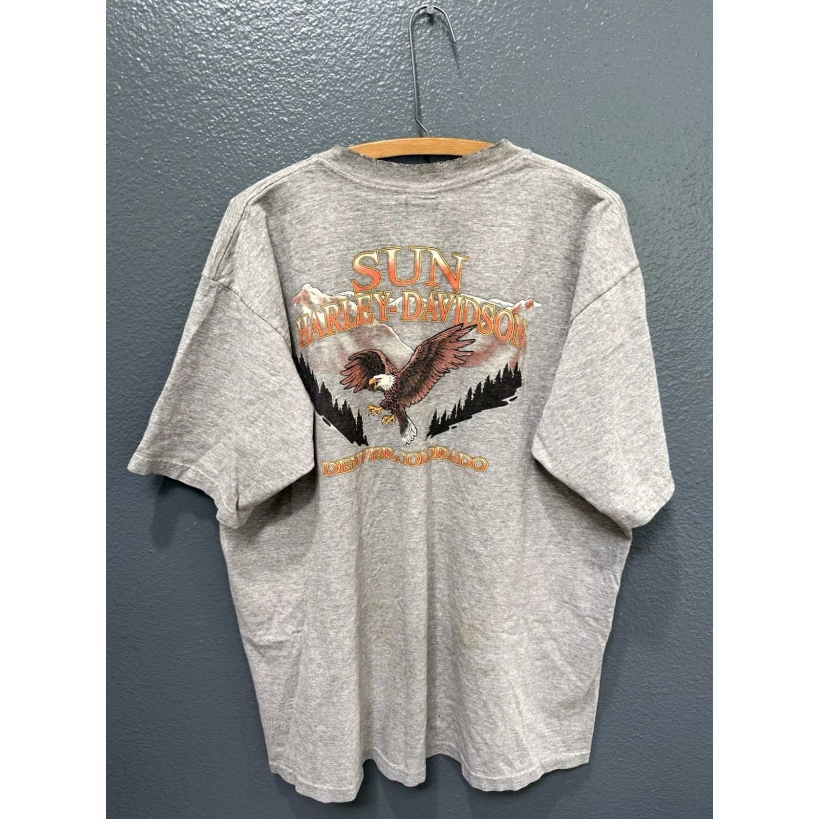 Harley Davidson VINTAGE Harley-Davidson 90s Gray T-Shirt XL Mens Shirt Size US XL / EU 56 / 4 - 6 Thumbnail