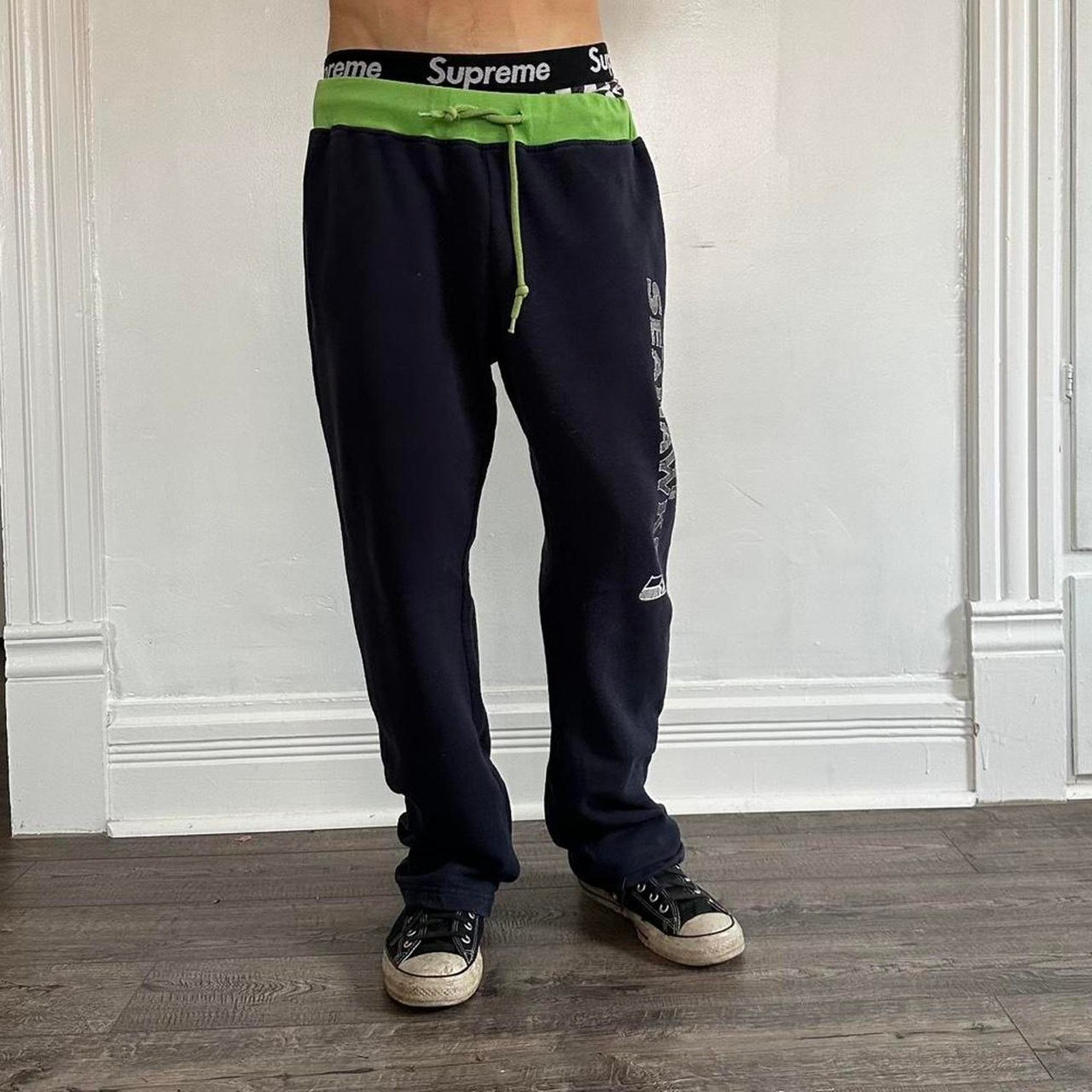 NFL × Vintage Vintage Y2K Seattle Seahawks Cotton NFL Football Sweatpants Size 28" / US 6 / IT 42 - 7 Thumbnail
