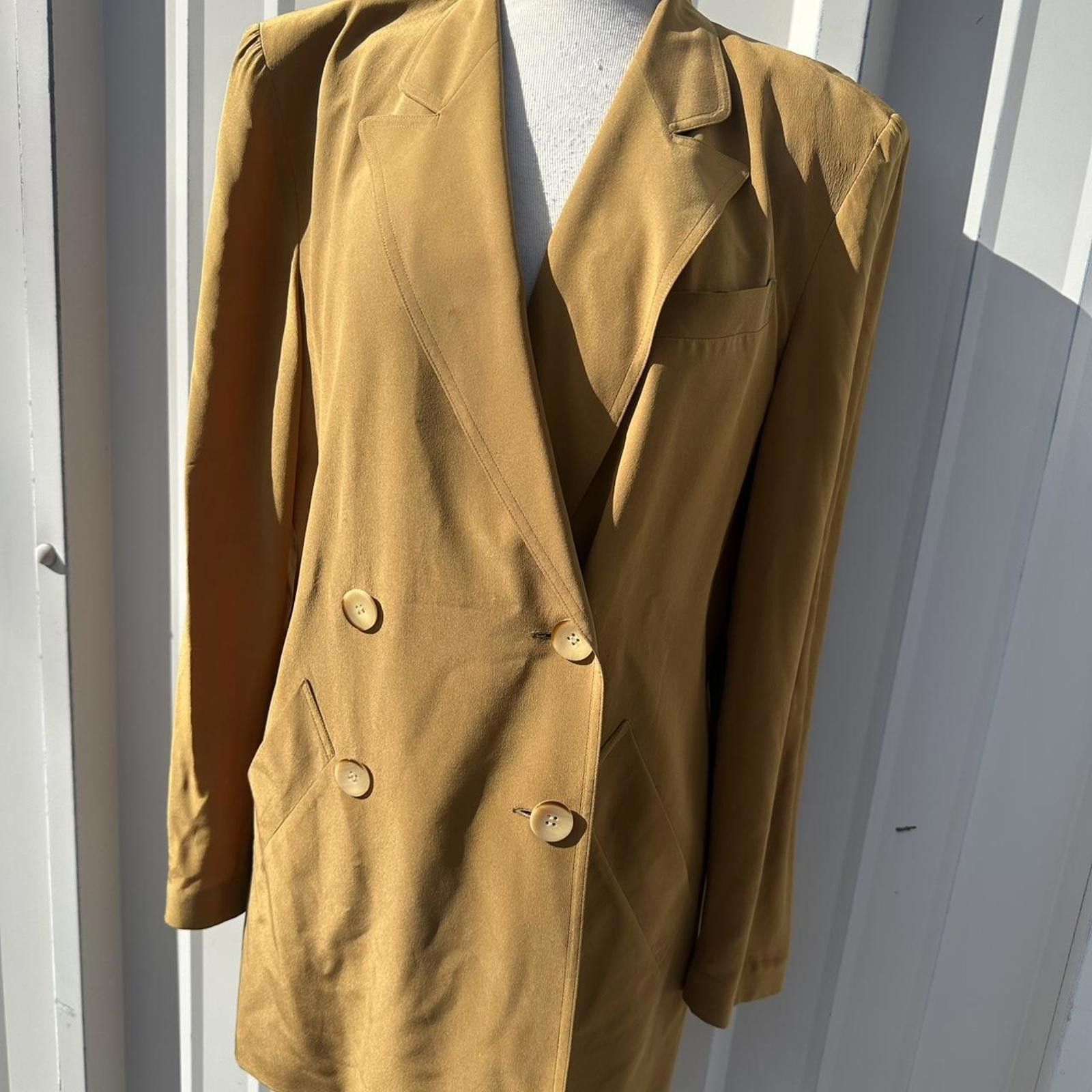 Other Vintage St Gillian 80’s Women's 100% Silk Blazer Size 6 Size M / US 6-8 / IT 42-44 - 4 Thumbnail