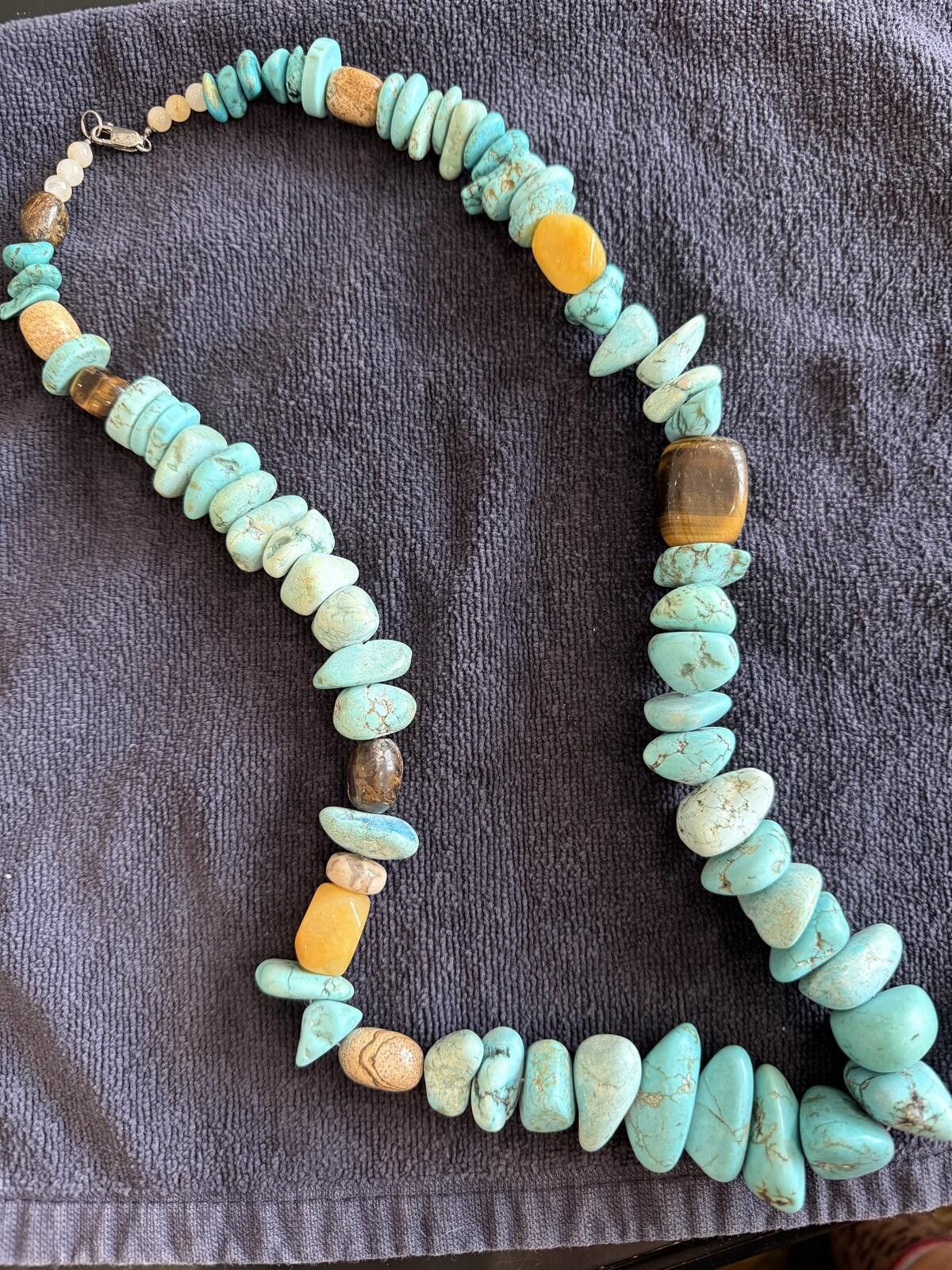 Other Chunky Turquoise & Multi-Gemstone Statement Necklace-925 Size ONE SIZE - 1 Thumbnail