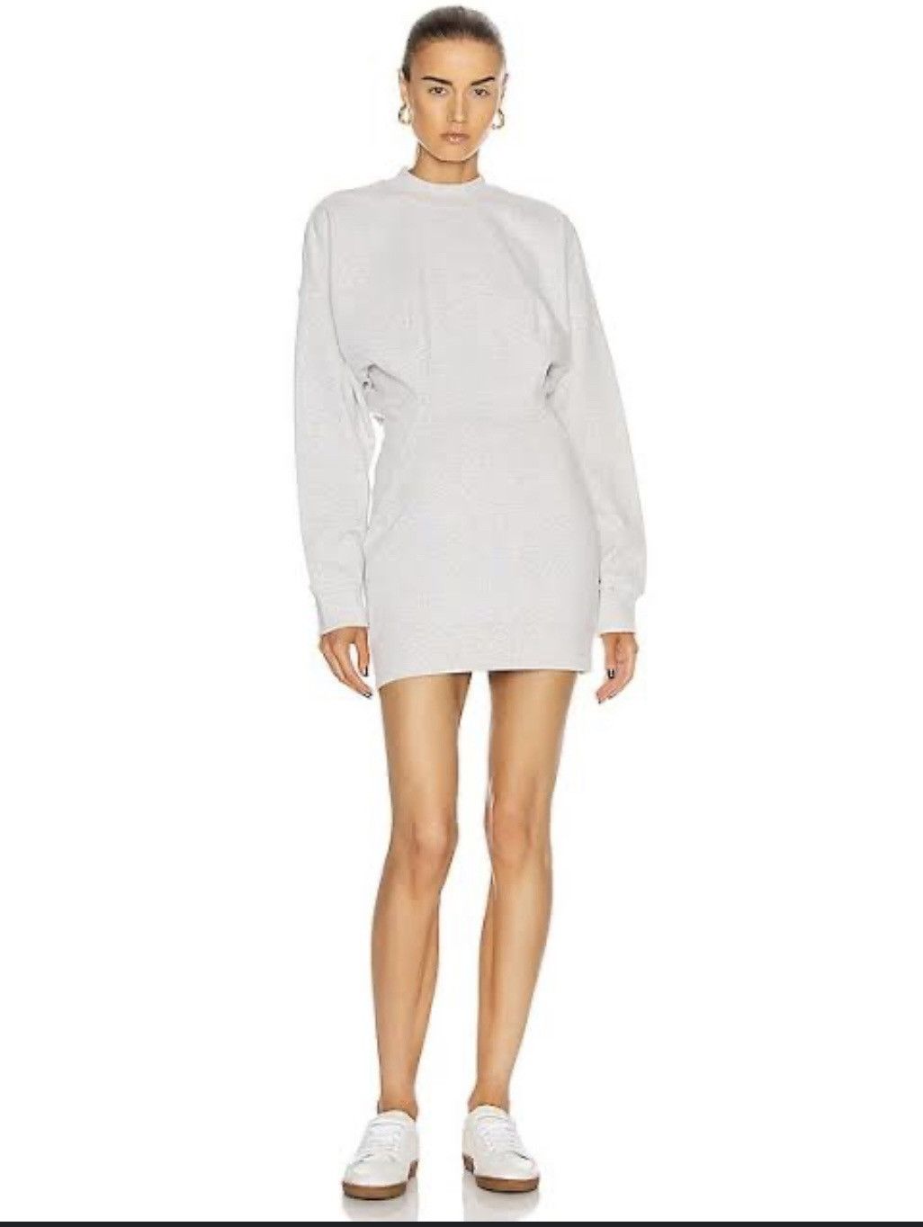 Alexander Wang Sclupted Long Sleeve Crew Mini Dress