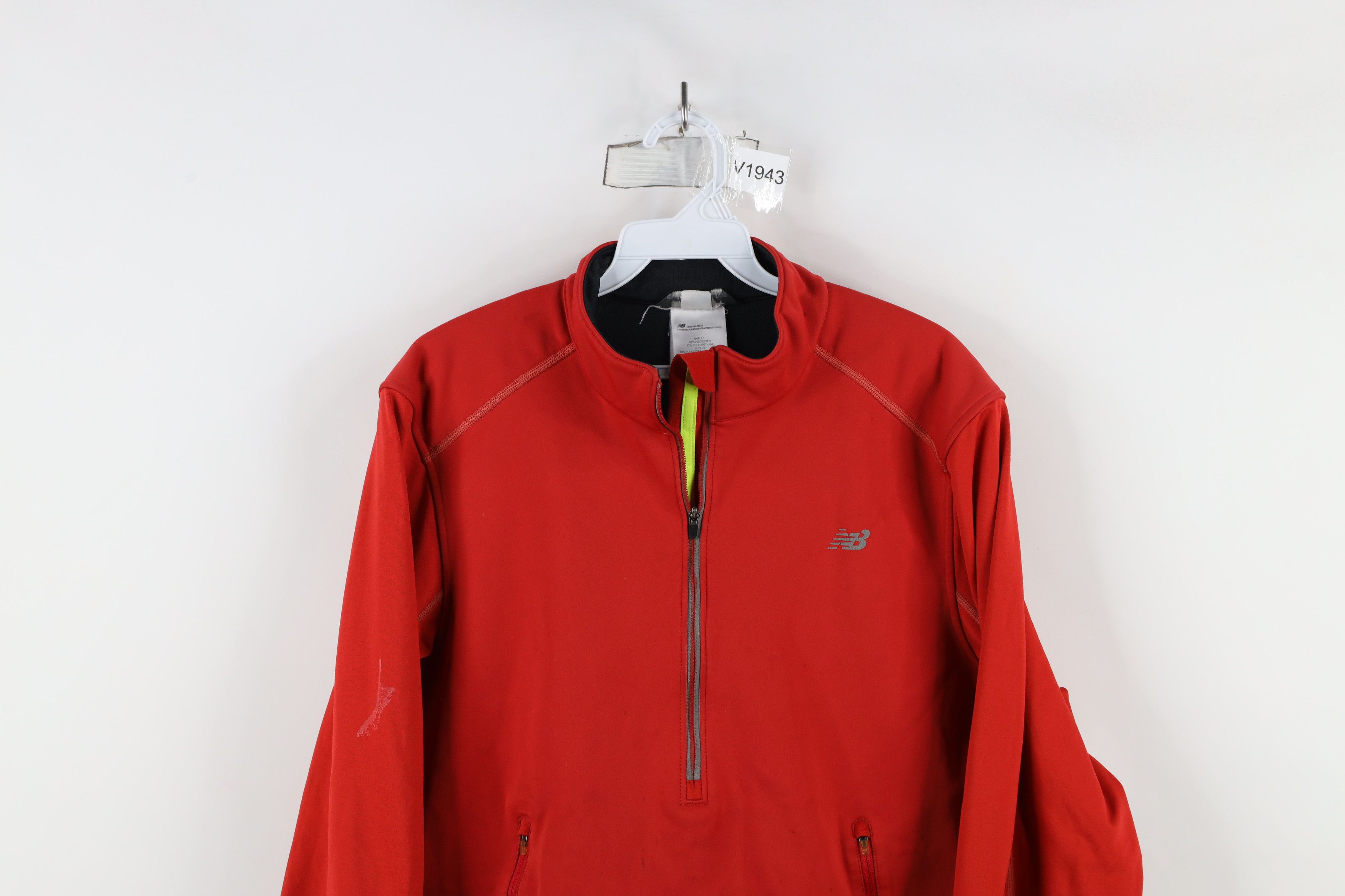 New Balance × Vintage Vintage New Balance Reflective Half Zip Pullover Jacket Red Size US L / EU 52-54 / 3 - 2 Thumbnail