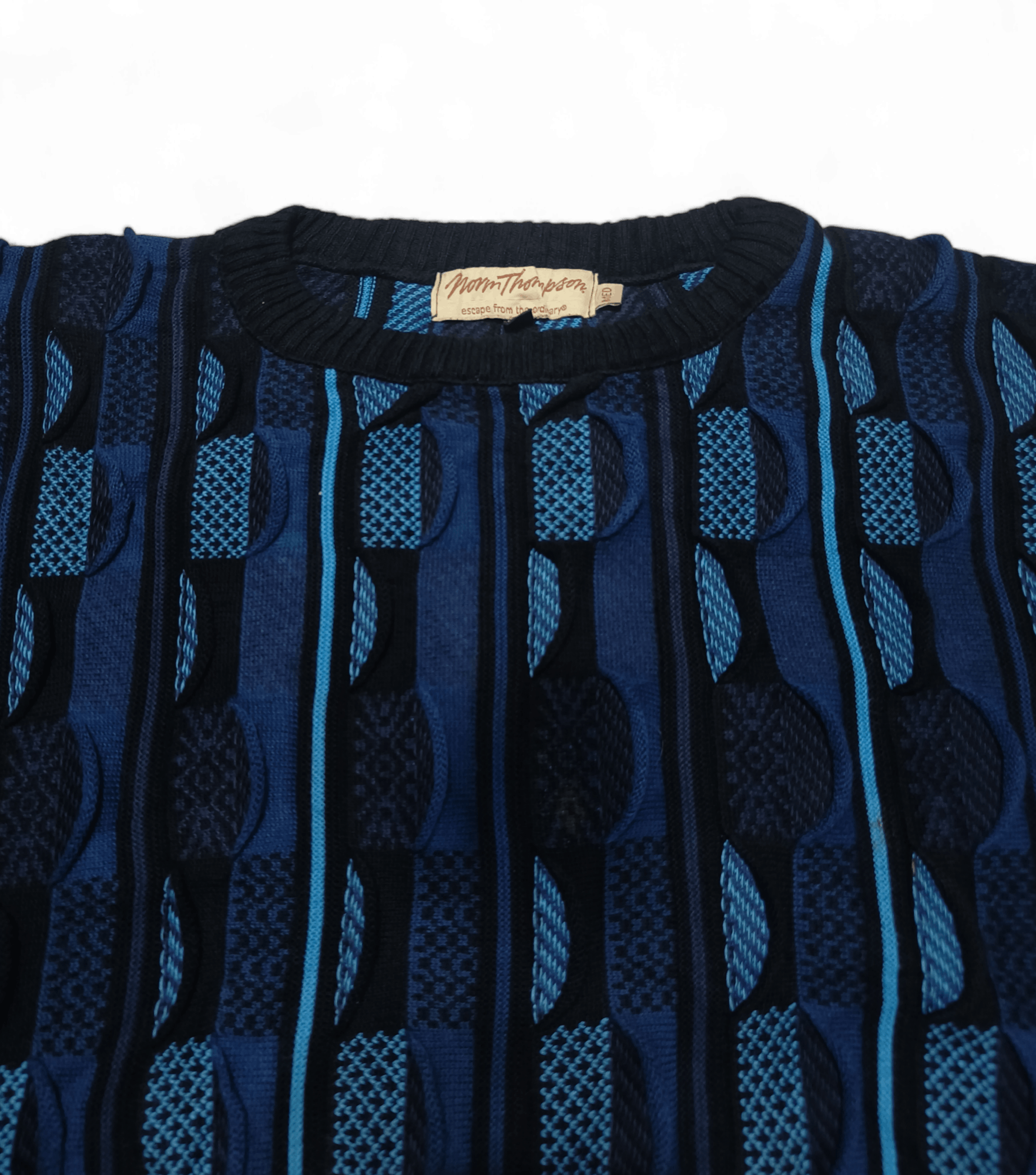 Other Vintage 70s NORM THOMPSON Coogi Style Biggie Knit Sweater Size US M / EU 48-50 / 2 - 7 Thumbnail