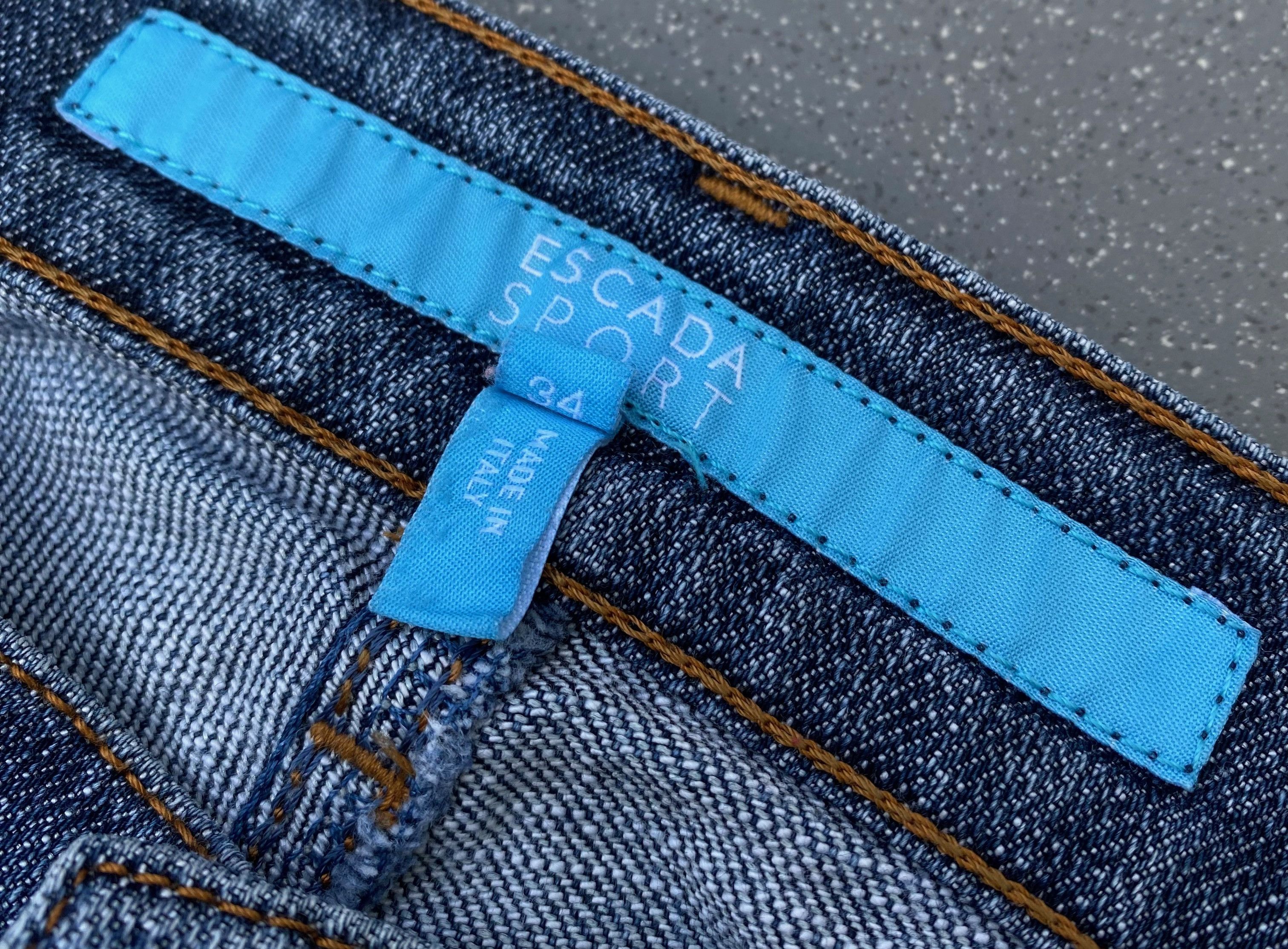 Escada × Escada Sport Vintage Esacada Sport Boot Cut Distressed Jeans Y2K Size 34" / US 12 / IT 48 - 9 Thumbnail