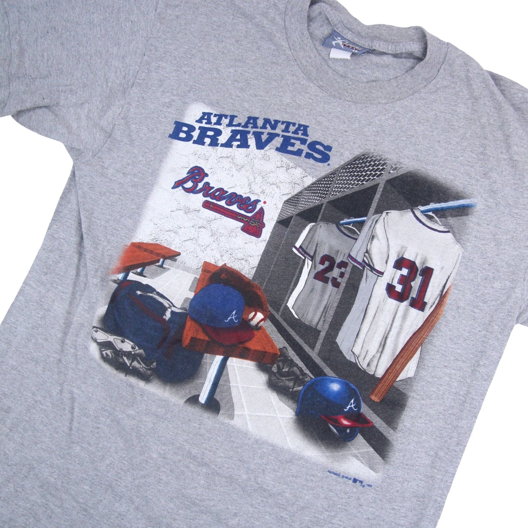 Lee VINTAGE Lee Sport Atlanta Braves Mens T-Shirt L Gray Locker Room Graphic Shirt Mens Size US L / EU 52-54 / 3 - 2 Thumbnail