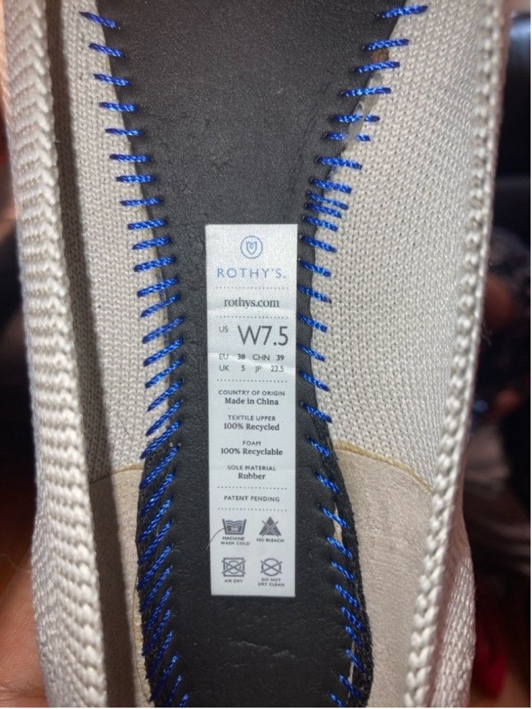 Rothy's Rothy's The Point II Diamond Twill Size 7.5 Size US 7.5 / IT 37.5 - 2 Thumbnail
