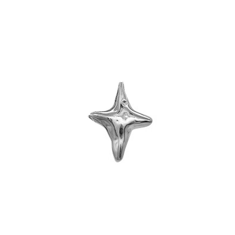 Jewelry × Sterling Silver New Trend Earrings One Pairs Chrome Jewelry Size ONE SIZE - 5 Thumbnail