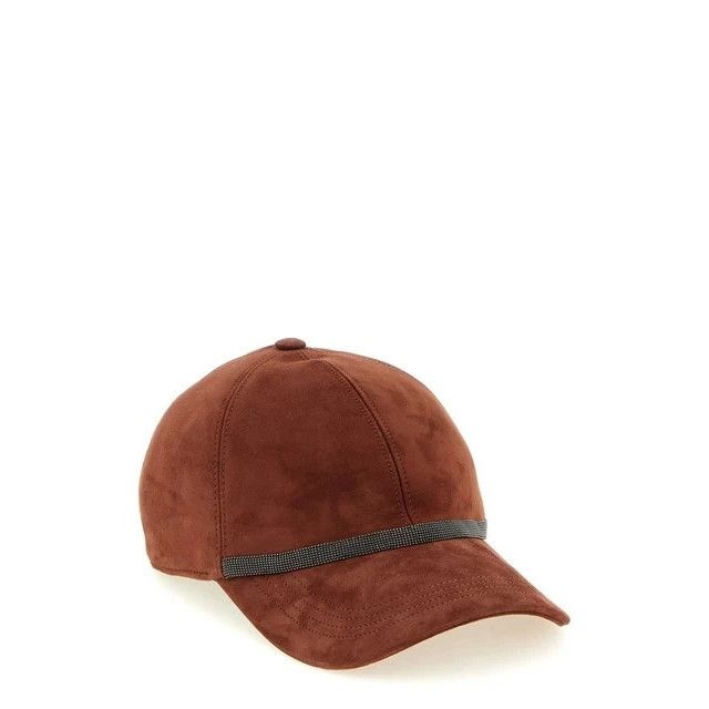 Brunello Cucinelli BRUNELLO CUCINELLI $1100 Firebrick Suede Baseball Cap New & Size ONE SIZE - 1 Thumbnail