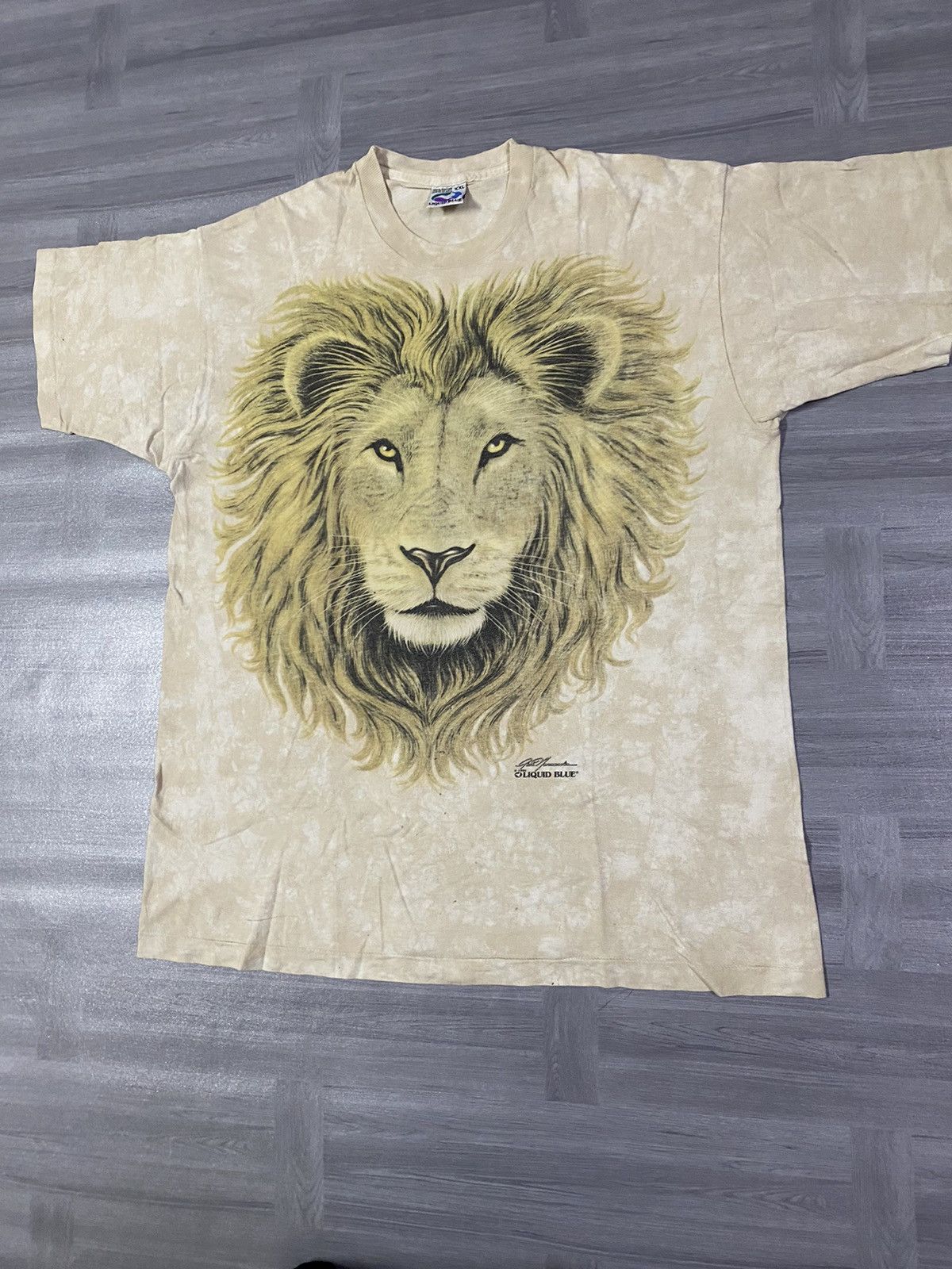 Liquid Blue Vintage Rare 1994 Liquid Blue Lion Tie-Dye Shirt Size US XXL / EU 58 / 5 - 2 Thumbnail