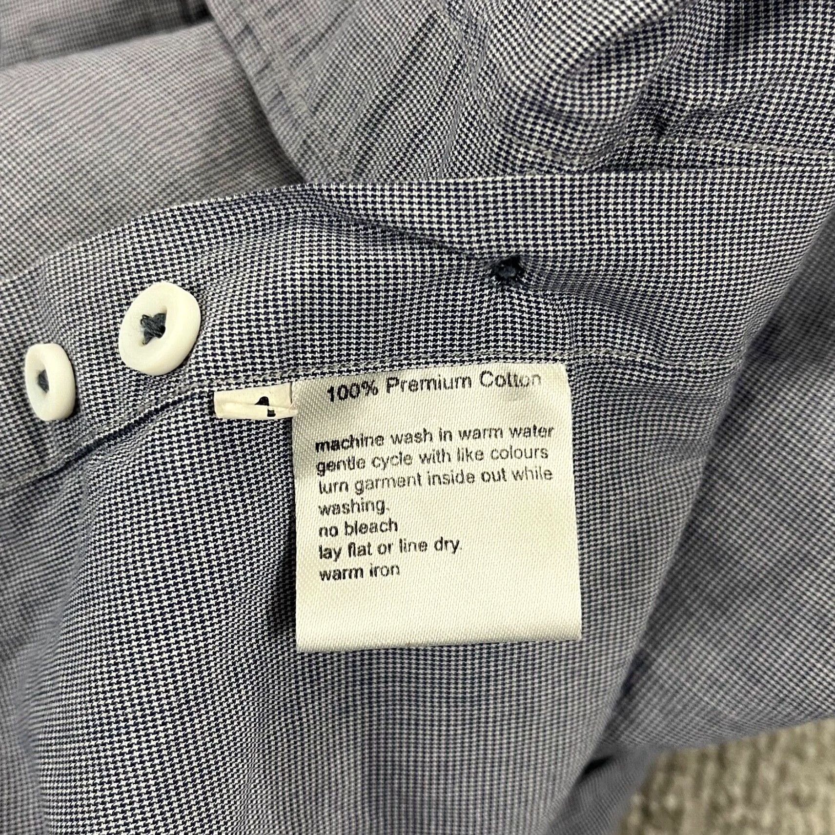 Vintage VINTAGE Spier & Mackay Men's Shirt Long Sleeve Button-Up Dress Casual Business Formal Workwear 16 Blue Plaid Size 42R - 4 Thumbnail