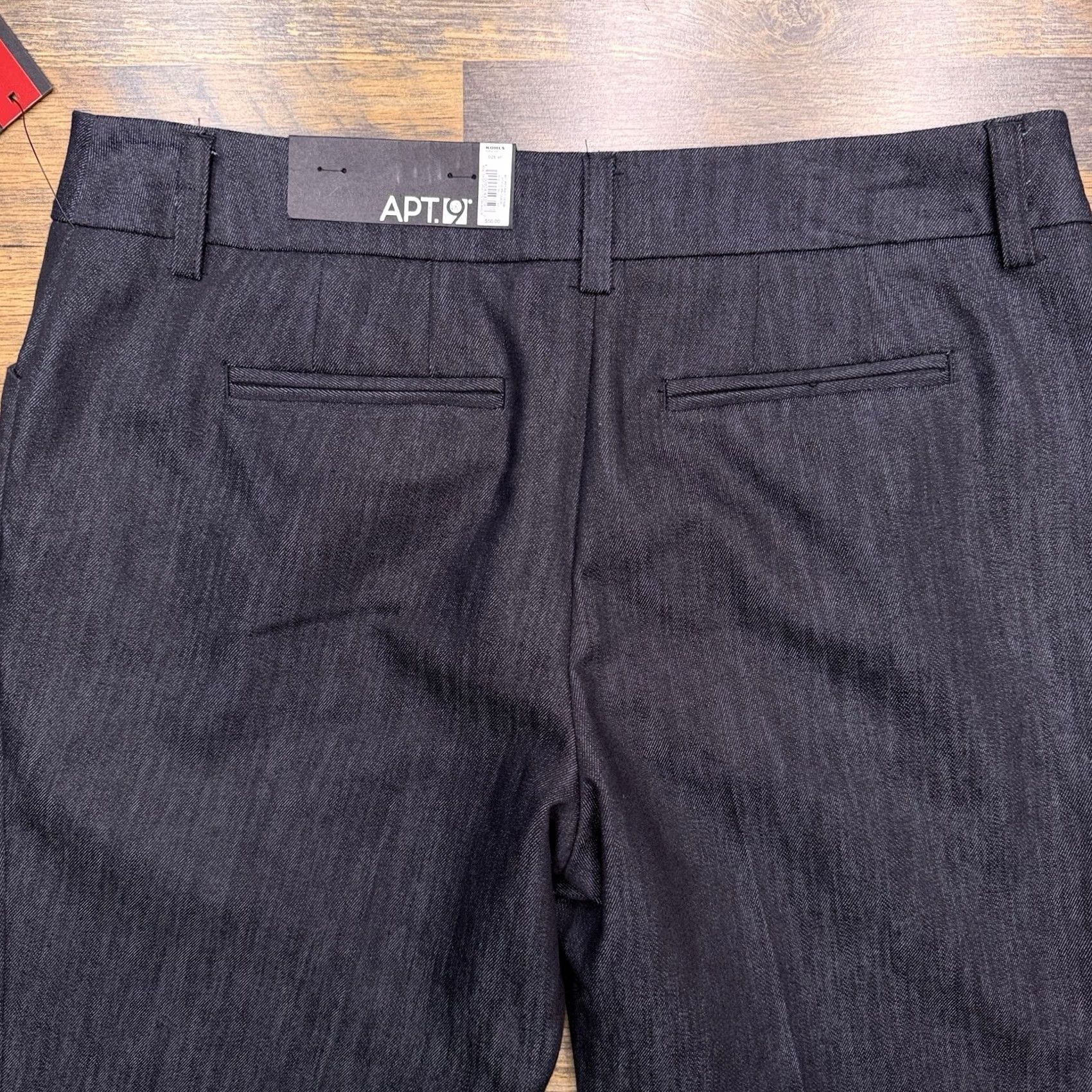 Apt. 9 Apt. 9 Modern Fit Trouser Pants Womens 4P Gray Denim Workwear Dress Pants Flat Front Seeded Logo Stretch Mid Rise 29in Inseam 29in Petite Violet? Size 27" / US 4 / IT 40 - 6 Thumbnail