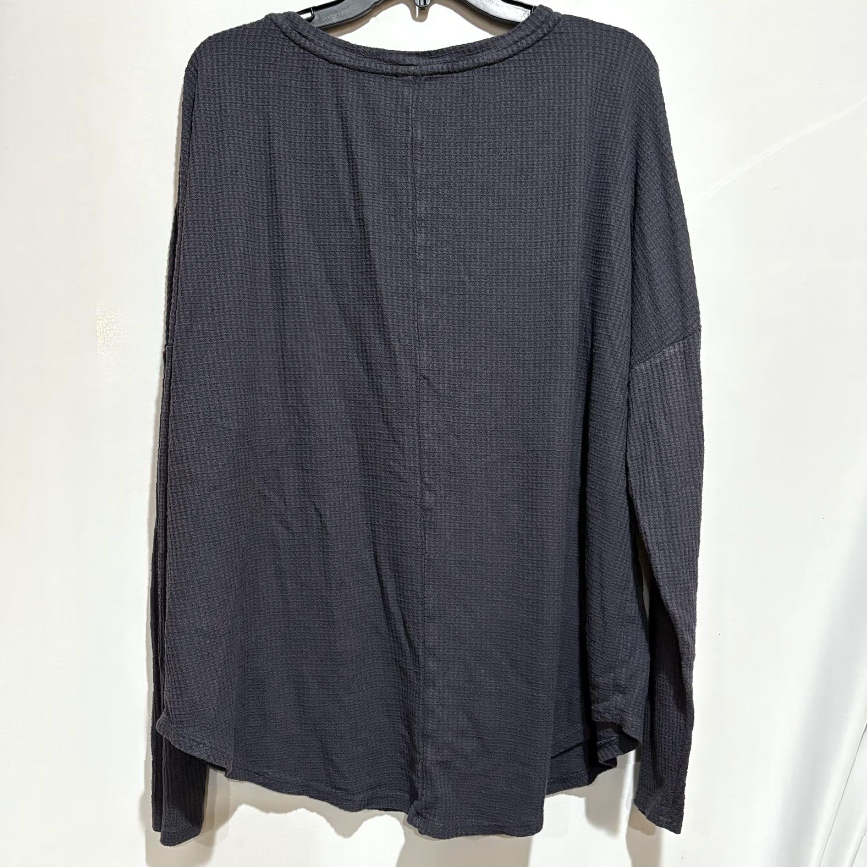 Old Navy Old Navy Shirt XLT Gray Henley Long Sleeve Waffle Thermal Stretch Button Women T-Shirt Tunic Size XL / US 12-14 / IT 48-50 - 3 Thumbnail