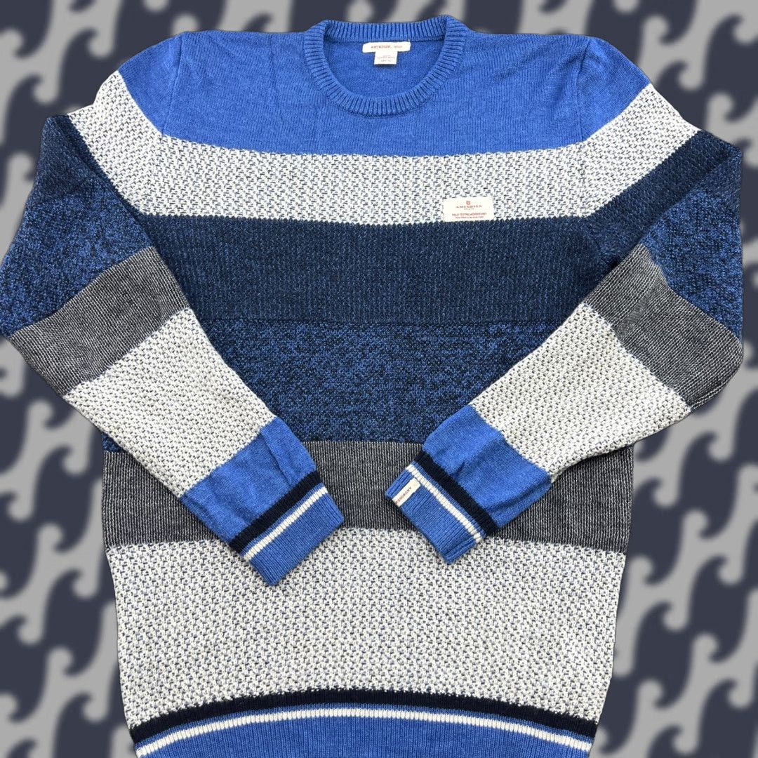 Amundsen Amundsen Sports Oslo Mens Sweater XL 100% Merino Wool Knitted Crewneck Multicolor Knitted Pullover Mens XL Merino Wool Crew Neck Norway Size US XL / EU 56 / 4 - 1 Thumbnail