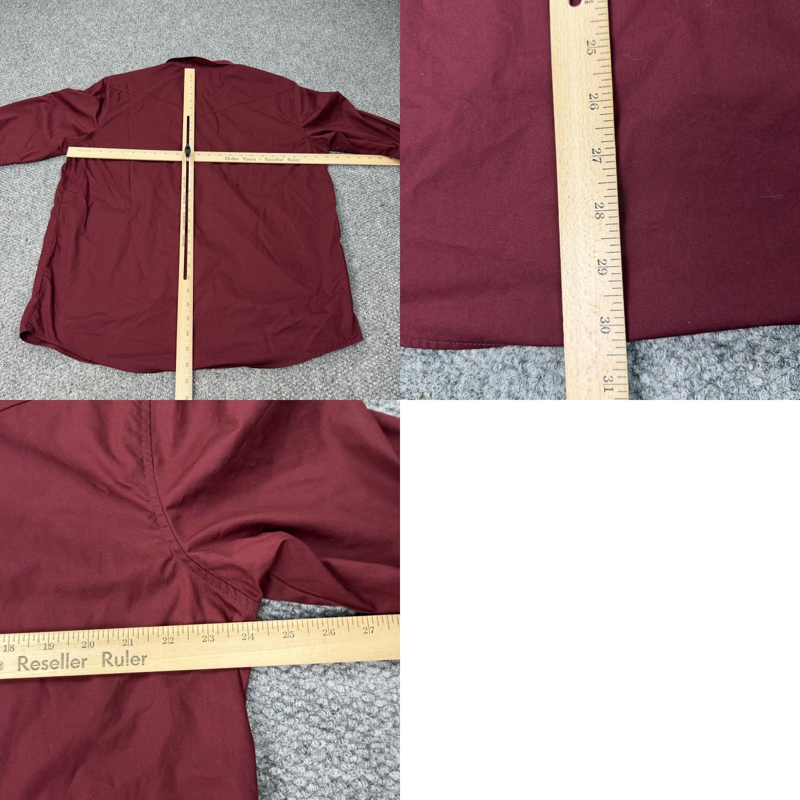 Vintage Gibson Trading Company Shirt Mens XL Maroon Western Pearl Snap Long Sleeve Button-Up Size US XL / EU 56 / 4 - 8 Thumbnail