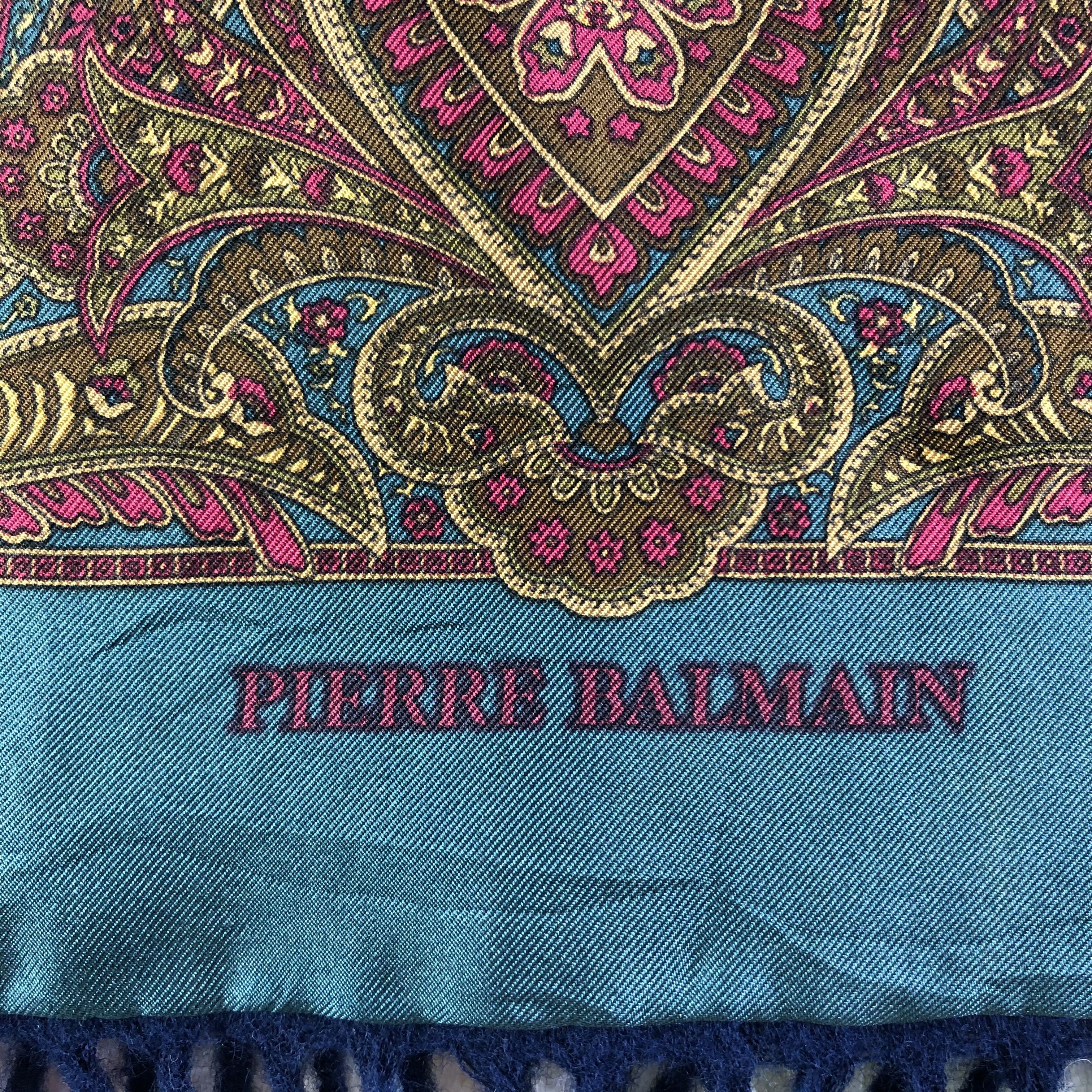 Vintage Pierre Balmain Wool Silk Scarf / Muffler / Neckwear - KM13 Size ONE SIZE - 4 Thumbnail