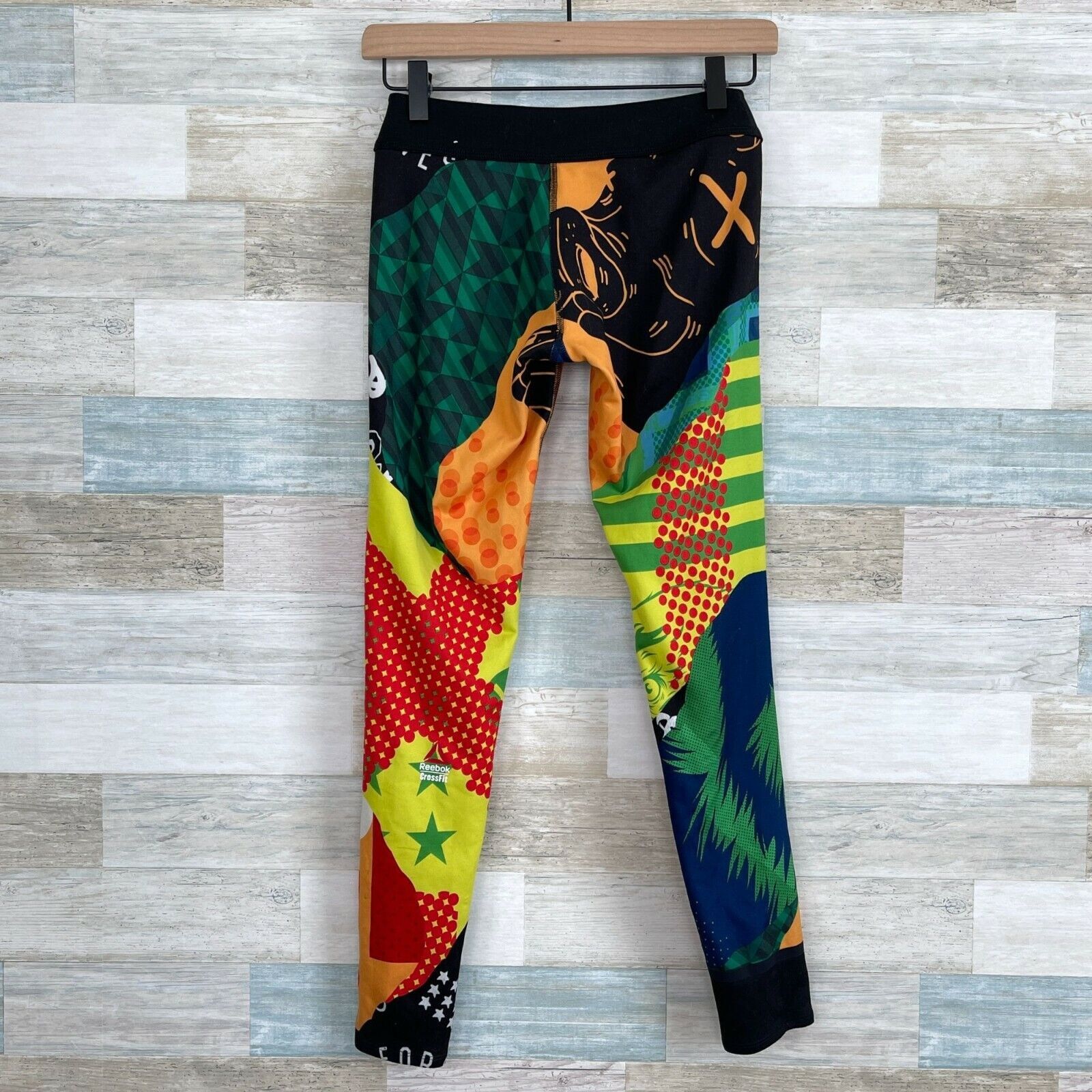 Reebok Reebok CrossFit Colorful Graphic Leggings Orange Womens XS Size 25" / US 0 / IT 36 - 3 Thumbnail