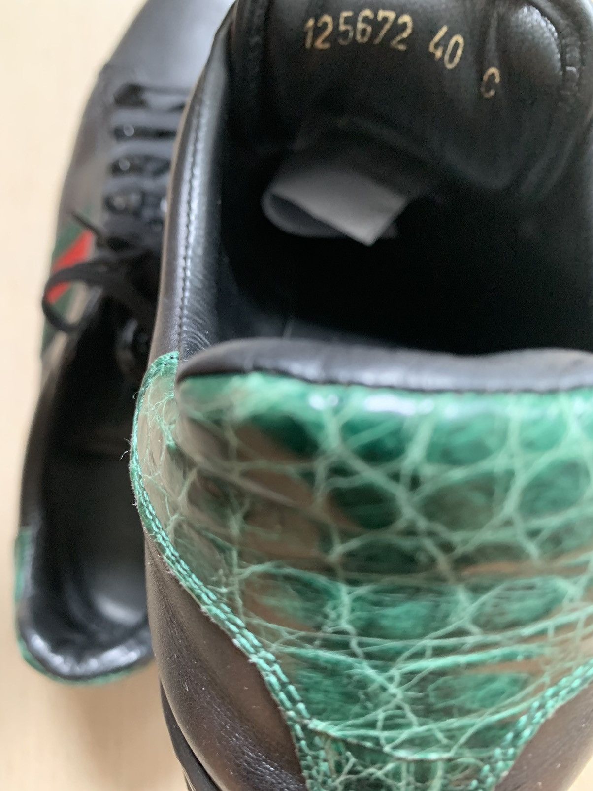 Gucci Gucci Leather Low-top Ace Sneakers with Web Size US 8 / EU 41 - 2 Thumbnail