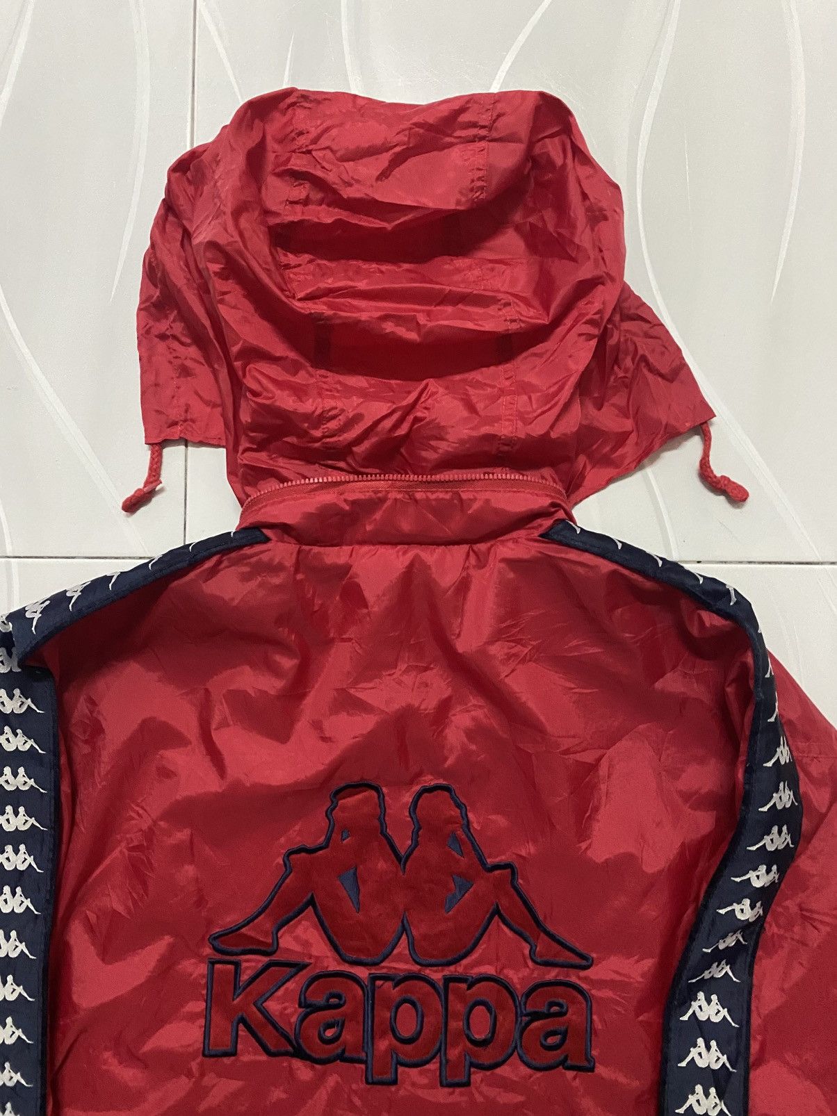 Kappa Vintage 90s Kappa Big Logo Red windbreaker jacket Size US S / EU 44-46 / 1 - 9 Thumbnail
