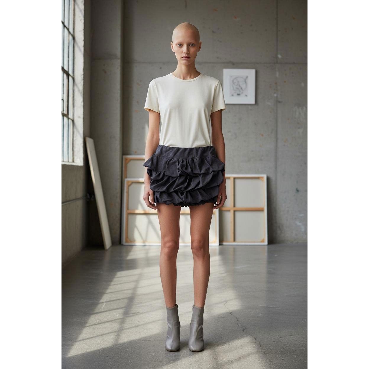 Cop Copine The Cop Copine Bubble Ruffled Skirt Size 28" / US 6 / IT 42 - 1 Thumbnail
