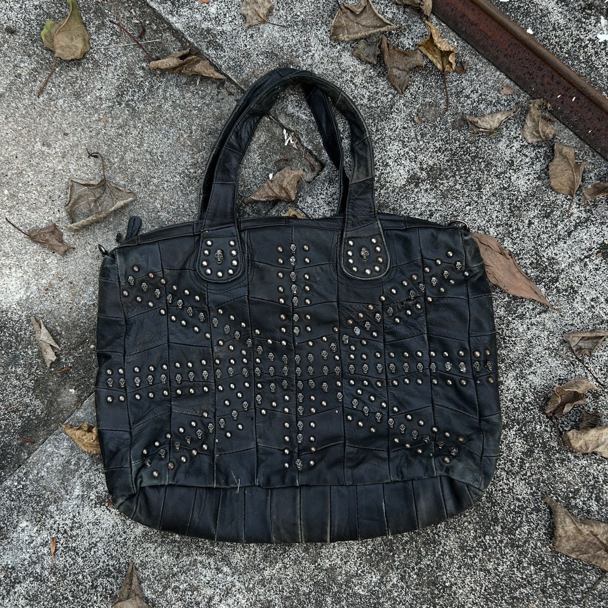 Handmade Vintage Genuine leather Bag Skull feel like chrome Size ONE SIZE - 1 Thumbnail