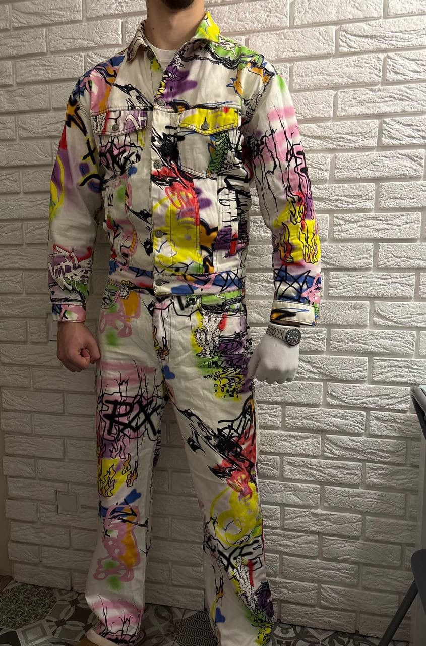 Jaded London Jaded London denim graffiti print suit Jacket Pants Y2K Size US XS / EU 42 / 0 - 2 Thumbnail