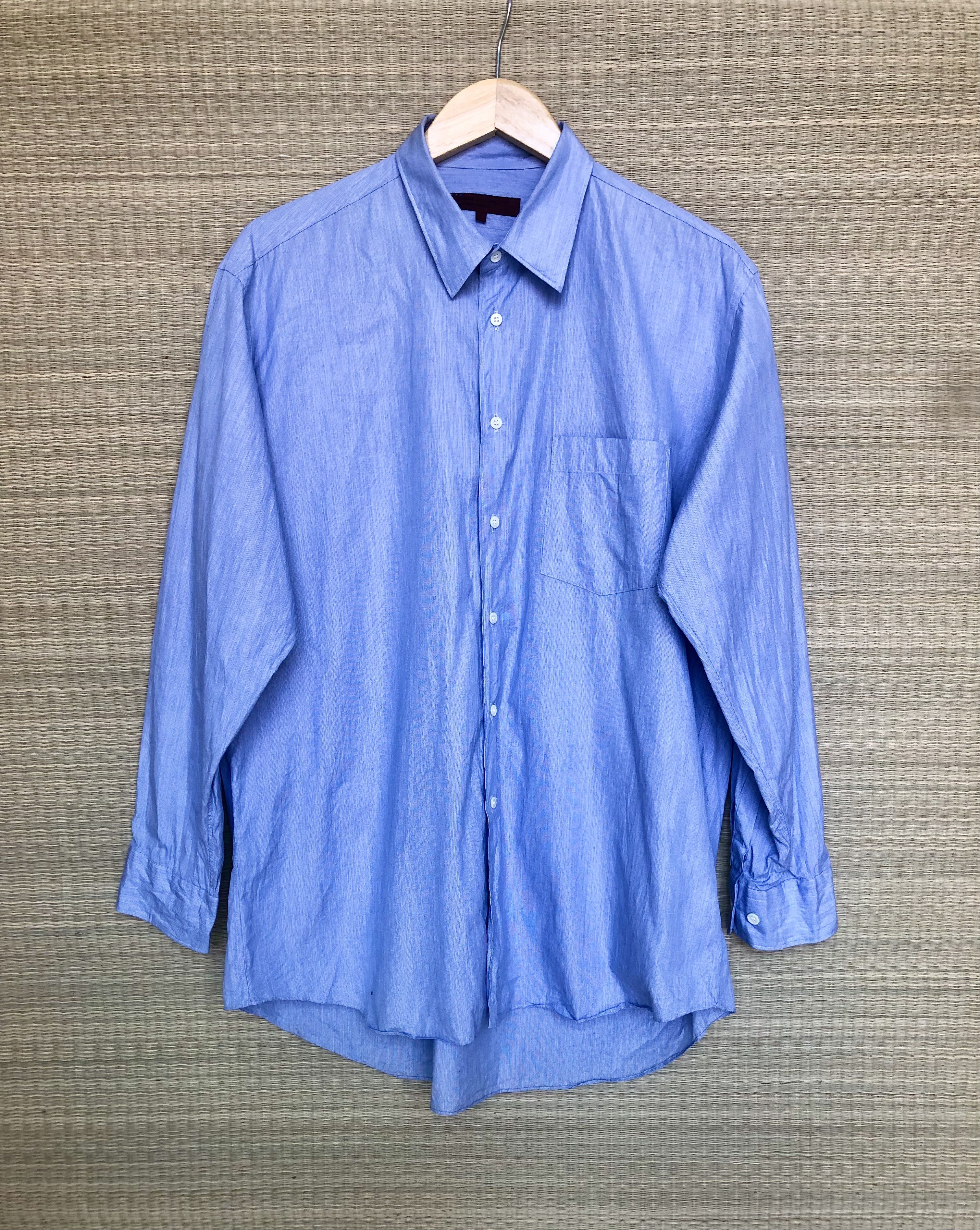 Comme des Garcons Homme Deux Blue stripes shirt Size US L / EU 52-54 / 3 - 1 Thumbnail