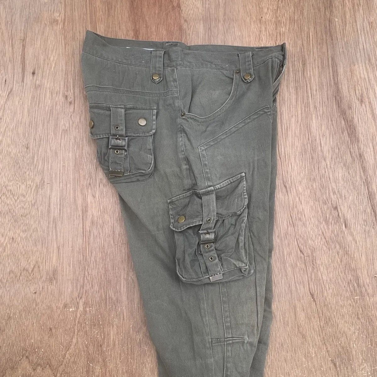 Japanese Brand RARE ‼️DOUBLE KNEE TROUSERS SEMATIC DESIGN CARGO FADED PANTS Size US 31 - 14 Thumbnail