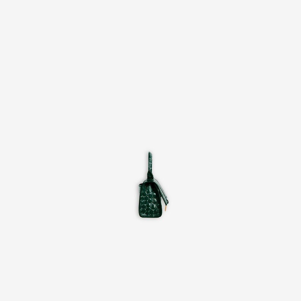 Balenciaga oc11z1125 Size: OS / Hourglass Mini Handbag in Green Size ONE SIZE - 4 Thumbnail