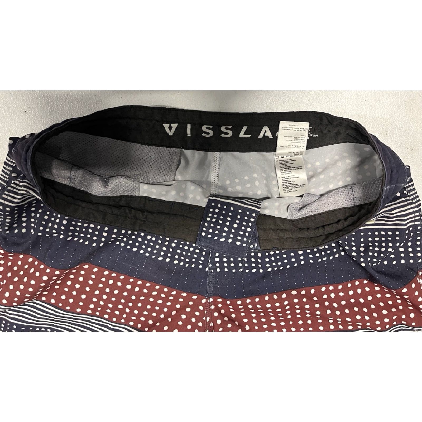 Vissla VISSLA Board Shorts Men Striped Multicolor Quick Dry Stretch 33 Surfing UV-Protection Back Pocket Mens Size ONE SIZE - 6 Thumbnail