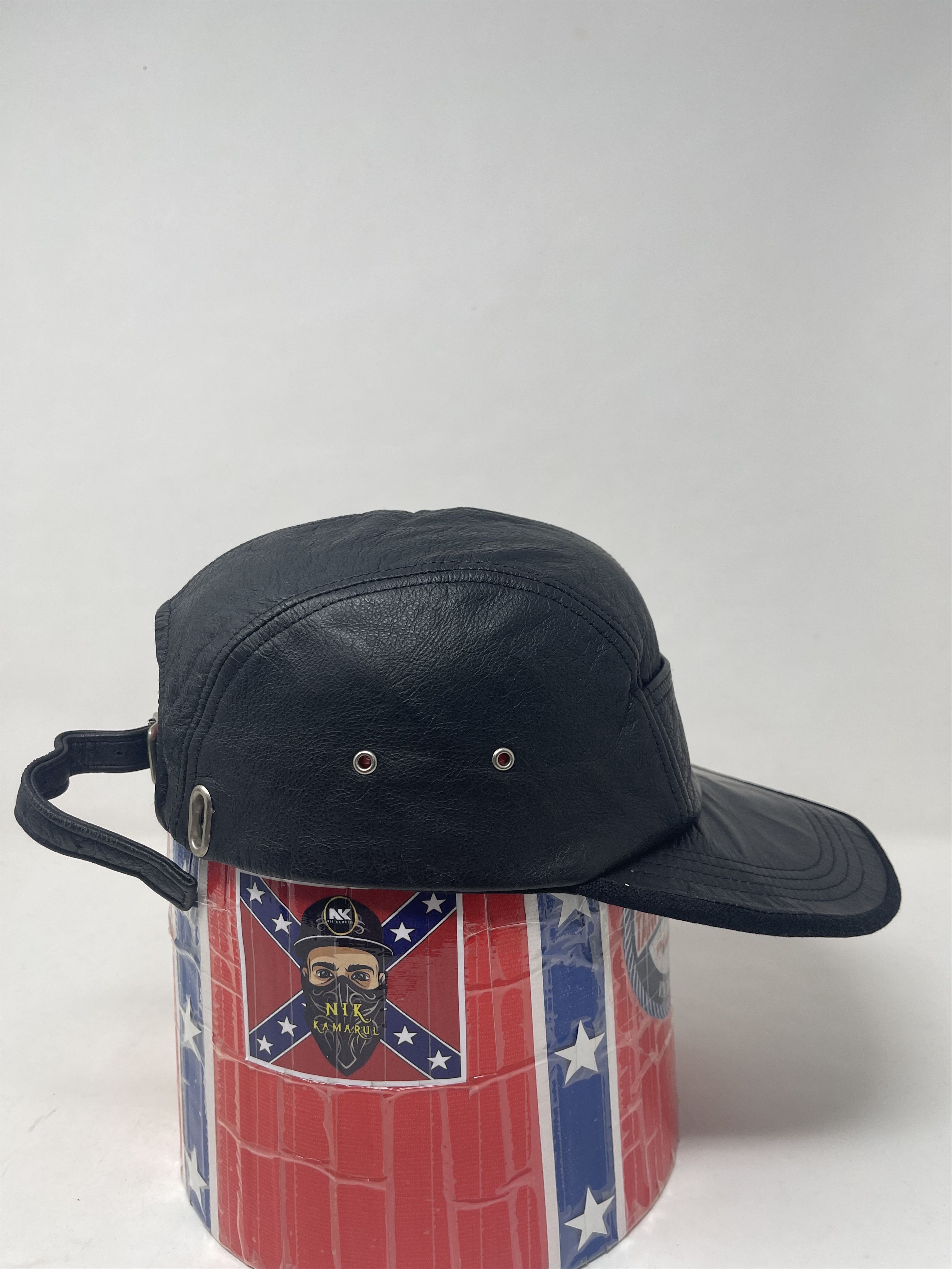 Japanese Brand Vintage Beam Leather Cap Hat Size ONE SIZE - 2 Thumbnail