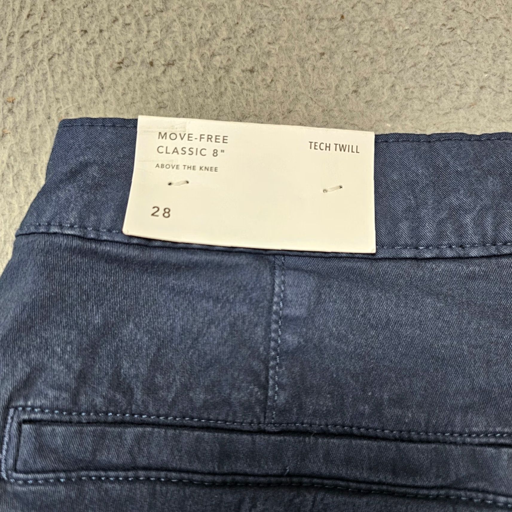 American Eagle Outfitters American Eagle Tech Twill Stretch Khaki Chino Shorts Navy 8" Ins Mens 28 NWT Size US 28 / EU 44 - 3 Thumbnail