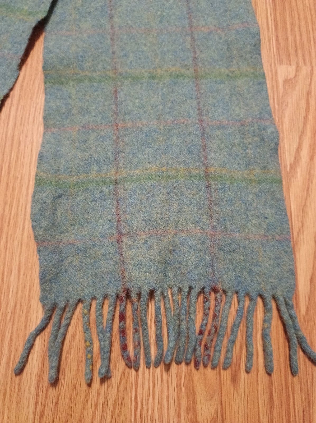 Barbour Vintage BARBOUR Scotland Lambs Wool Green Tartan Scarf Size ONE SIZE - 6 Thumbnail