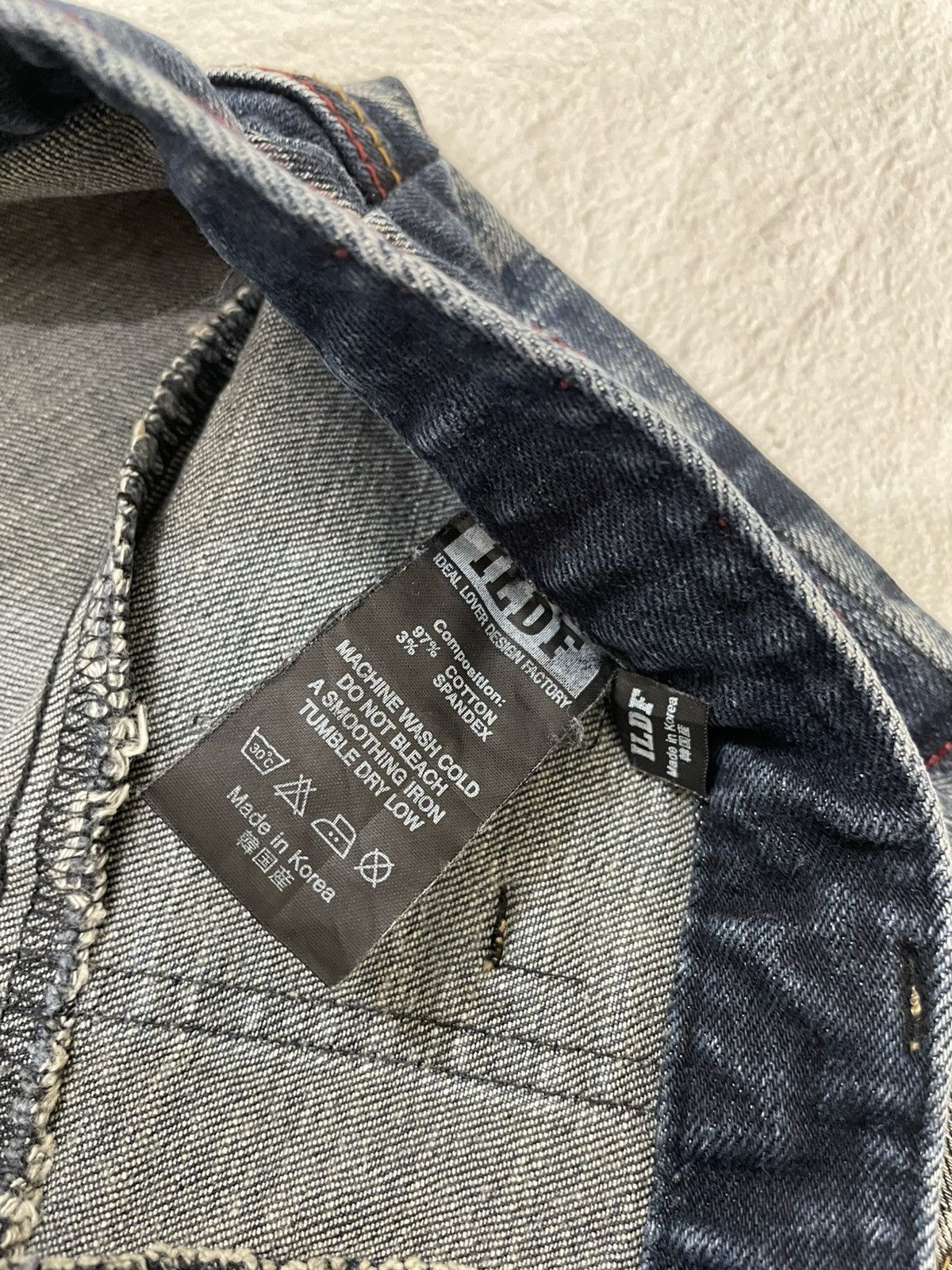 Japanese Brand 2000s ILDF Y2K Layered Distressed Denim Archive Grunge LGB Size US 31 - 7 Thumbnail