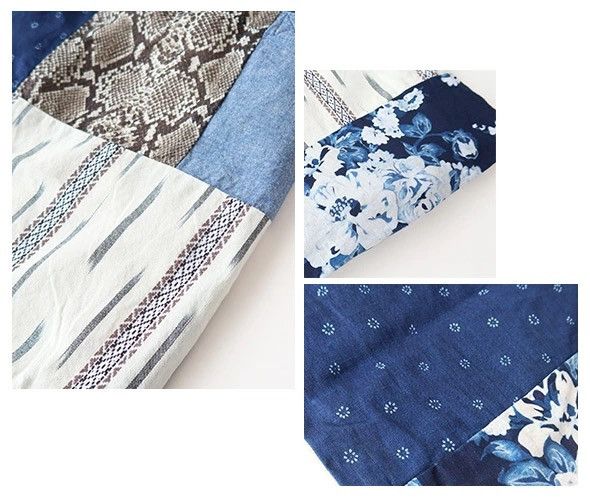 Kapital KAPITAL Patchwork Novel Tote Bag Indigo Size ONE SIZE - 5 Thumbnail