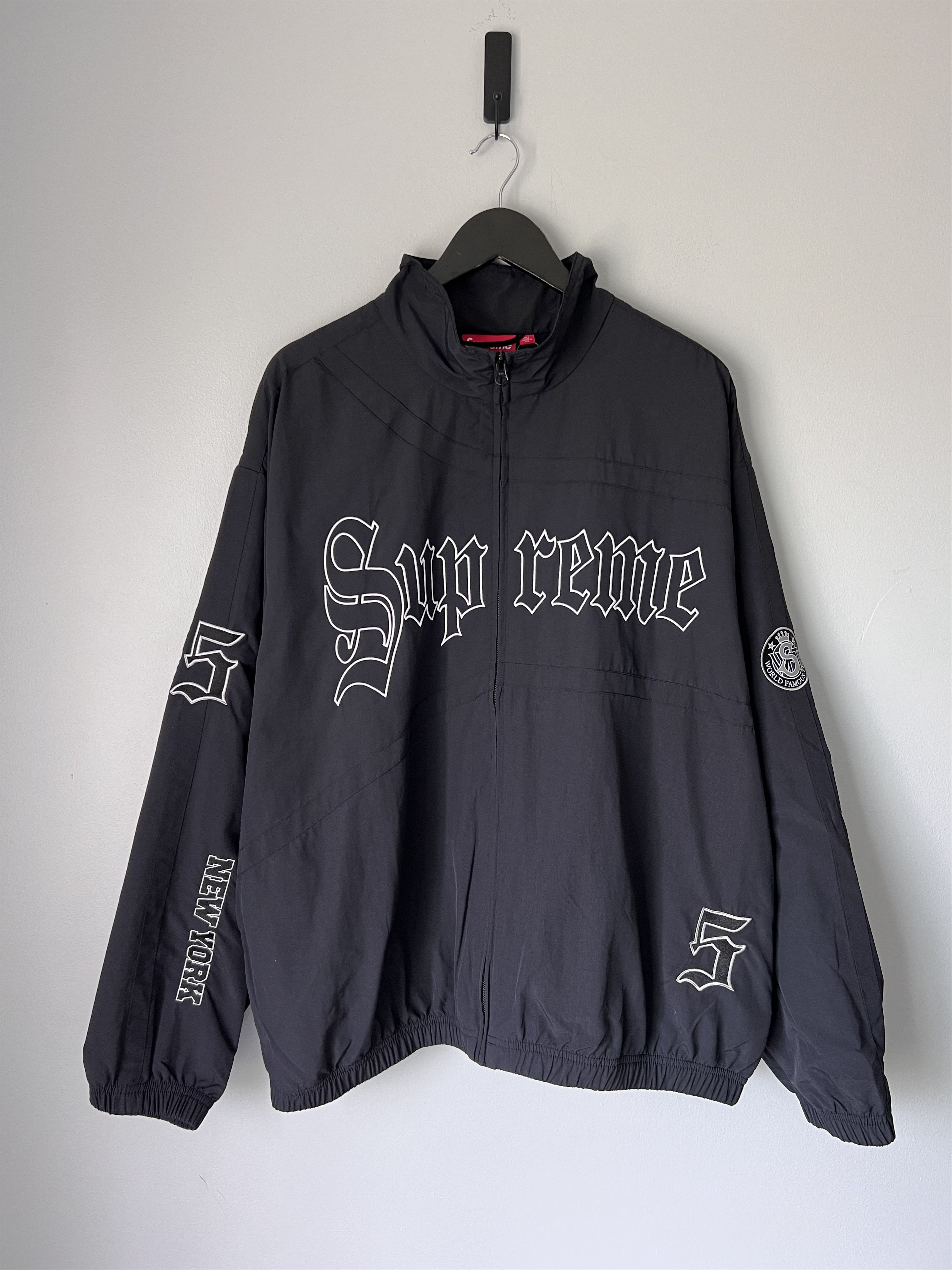 Supreme × Vintage Supreme Old English Track Jacket | Grailed