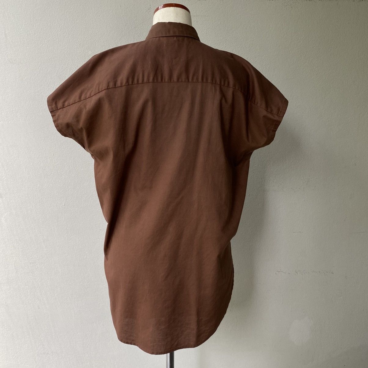 Norma Kamali Norma Kamali Brown Cap Sleeve Shirt Size M / US 6-8 / IT 42-44 - 12 Thumbnail