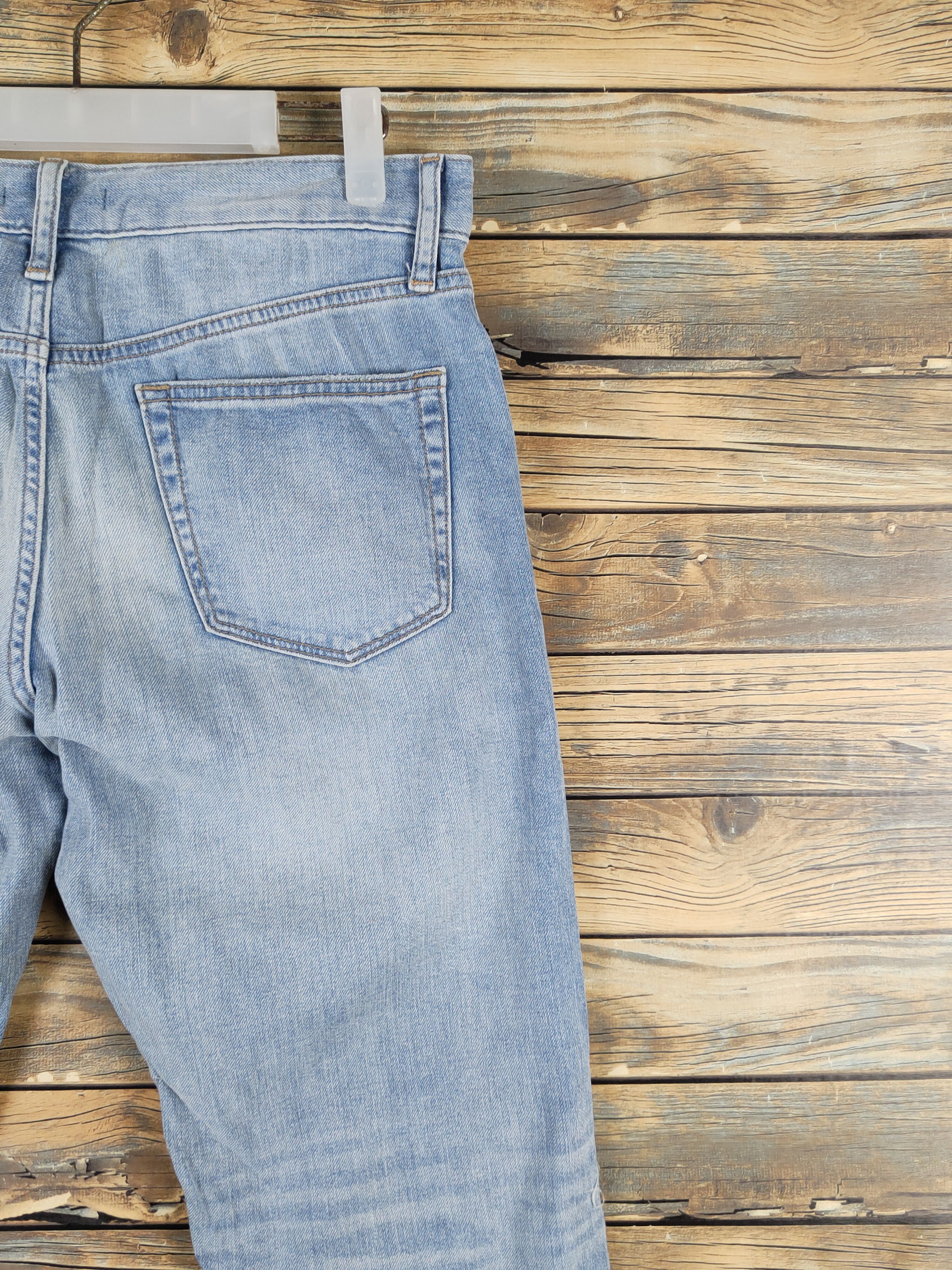 Japanese Brand Uniqlo Blue Faded Distressed Ripped Jeans #W1297 Size US 31 - 10 Thumbnail