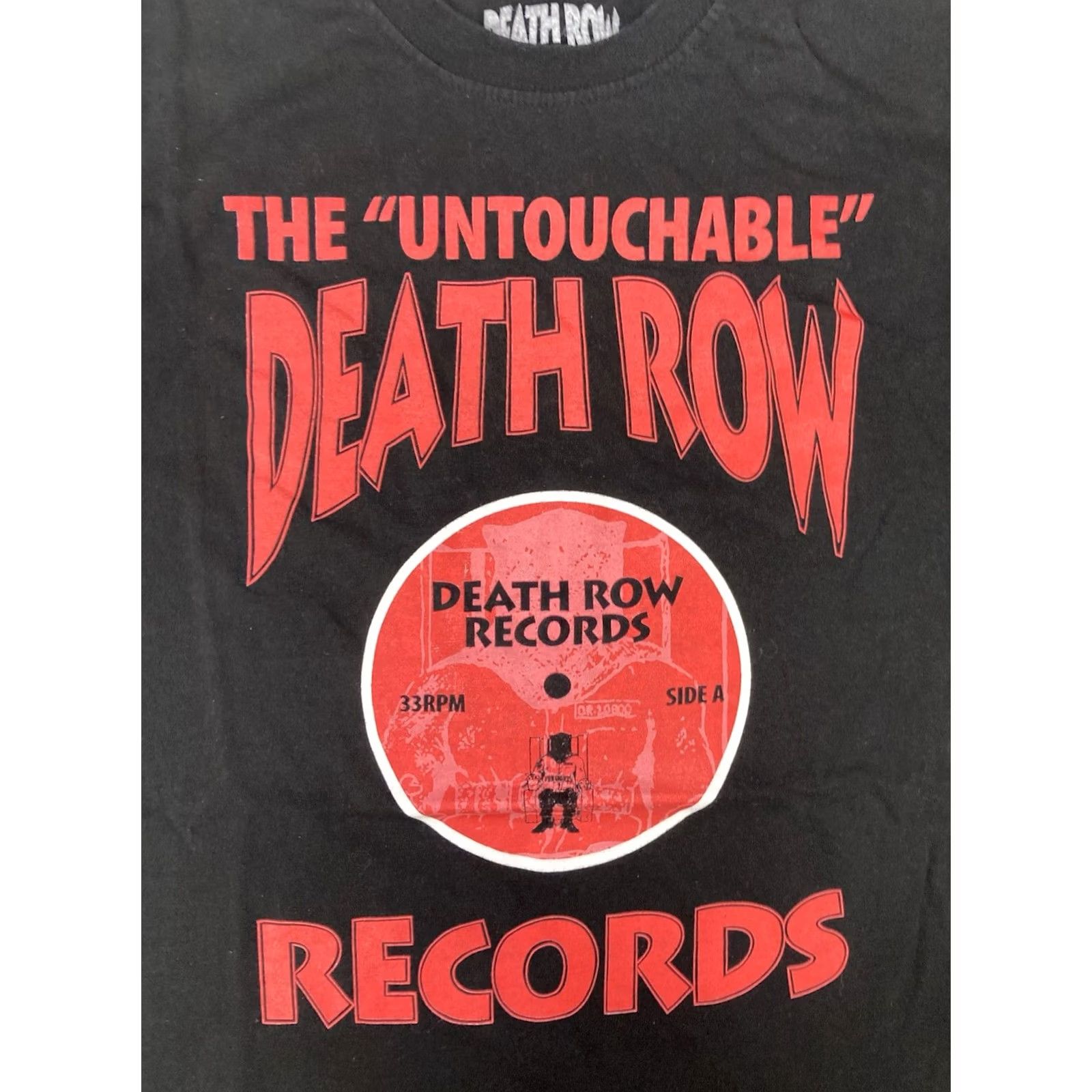 Vintage VINTAGE Death Row Records T-Shirt Men L Black Graphic Print Crew Neck Short Sleeve Hip Hop Music 90s Boys/Girls? Size US L / EU 52-54 / 3 - 2 Thumbnail
