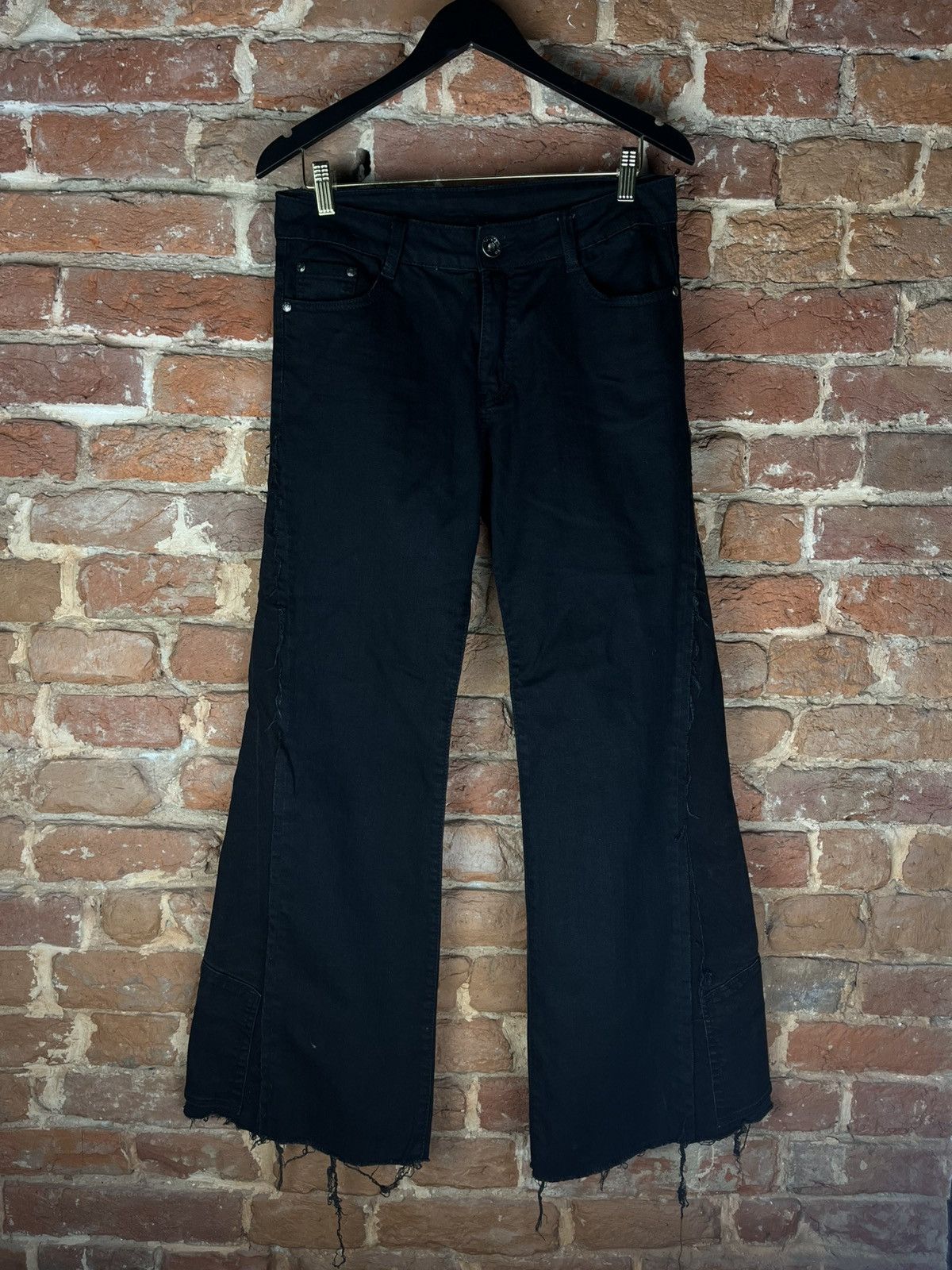Handmade Handmade custom denim jeans flared pants reworked grunge Size US 31 - 11 Thumbnail