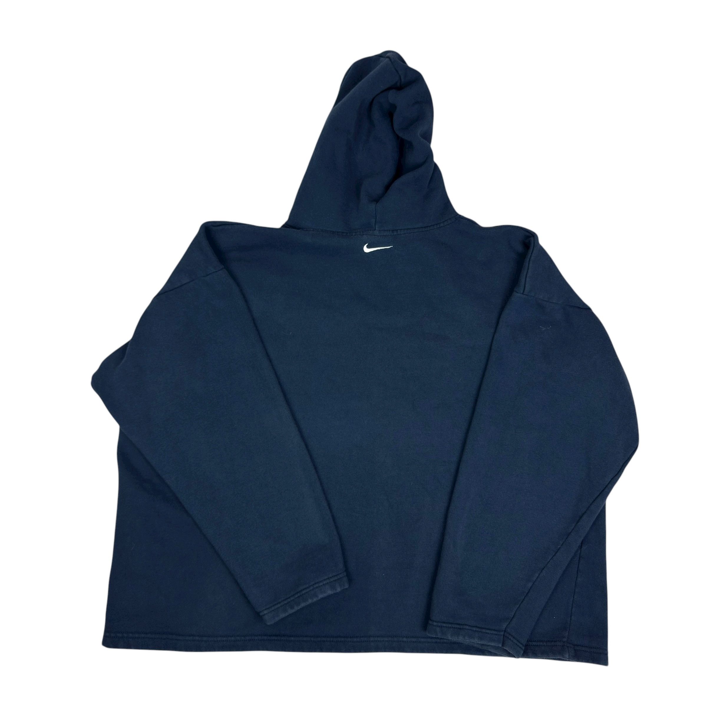Nike Nike Women's Blue Cotton Fleece Lined Pullover Crop Hoodie L Size L / US 10 / IT 46 - 6 Thumbnail