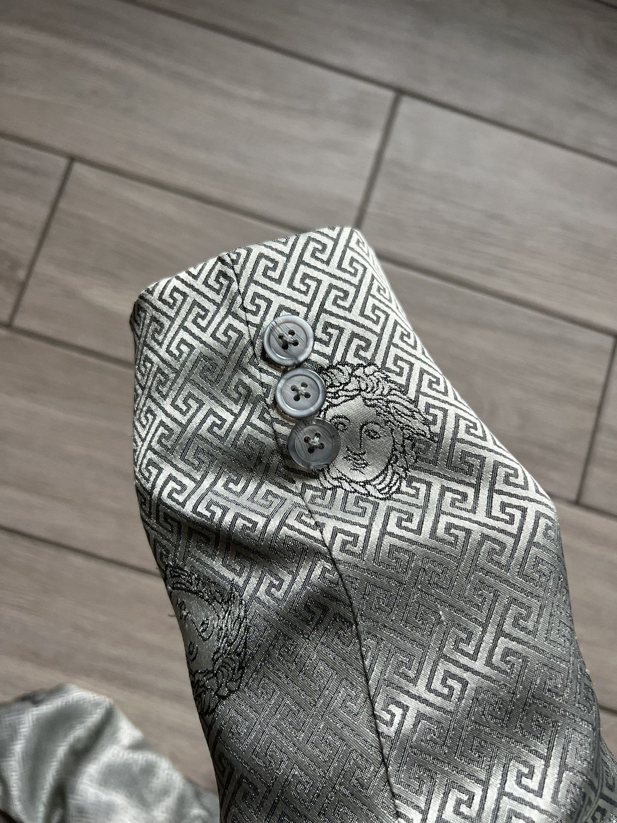 Versace Vintage Versace Blazer Pants Suits Monogram Archive Silver Size L / US 10 / IT 46 - 18 Thumbnail