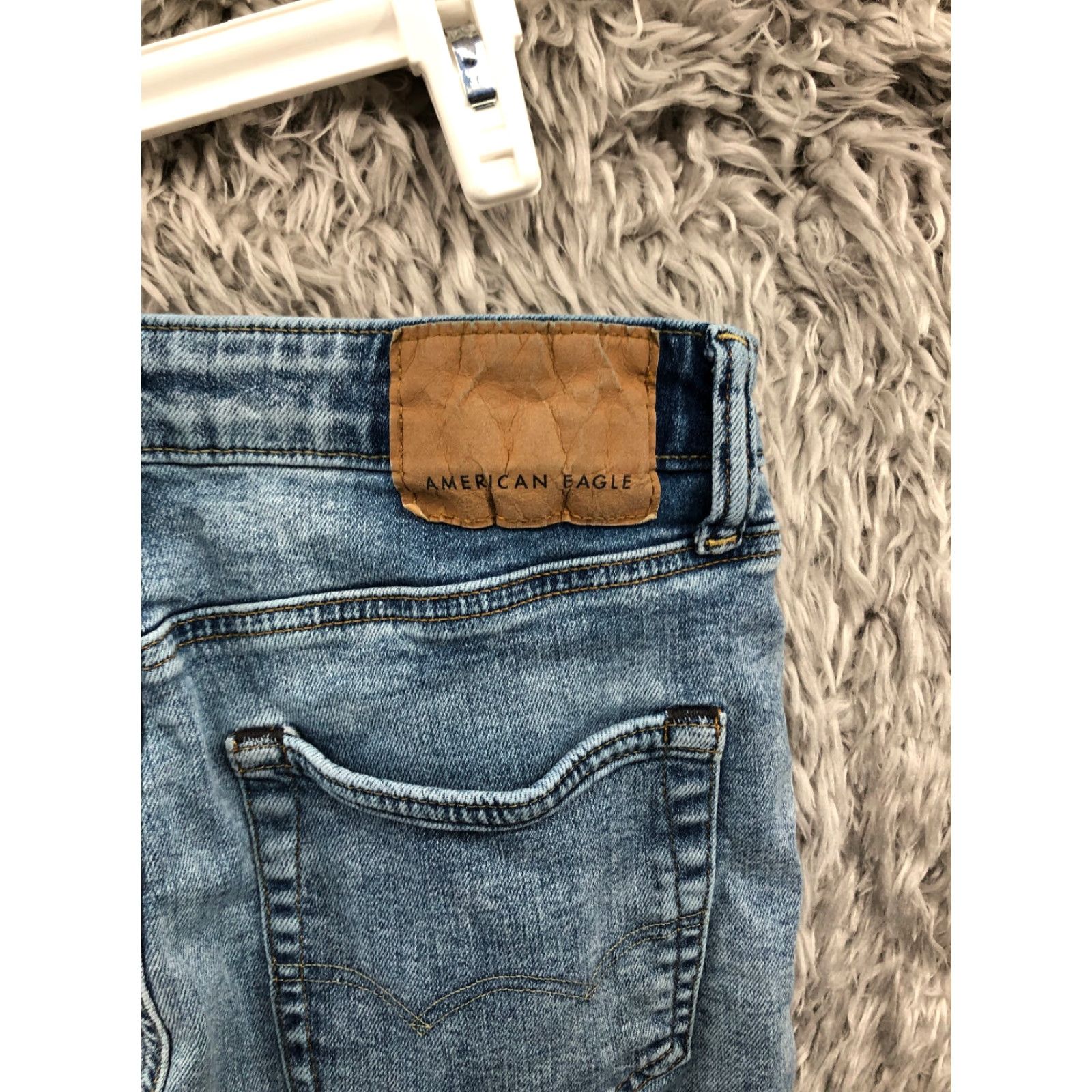 American Eagle Outfitters American Eagle Athletic Jeans Mens Size 28x30 Straight Leg Wash Blue Denim Size US 28 / EU 44 - 6 Thumbnail