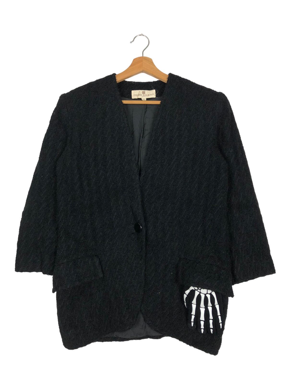Vintage 🔥Rare Vintage Mohair Wool Jacket Pierre Balmain Paris Size M / US 6-8 / IT 42-44 - 1 Thumbnail