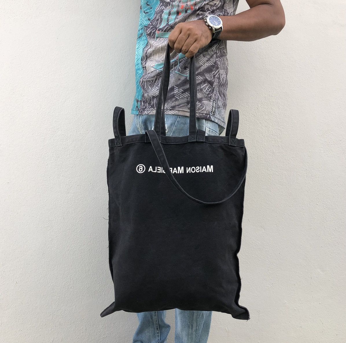 Maison Margiela MAISON MARGIELA MM6 Logo Canvas Tote Bag Three Way Size ONE SIZE - 4 Thumbnail