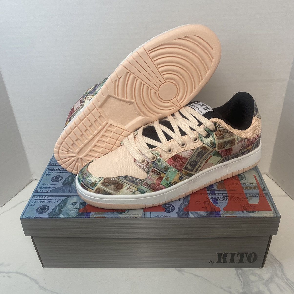 image of Kito Wares Root Of All Evil Dunk Low Style Men Size 10 New Shoes in Pink